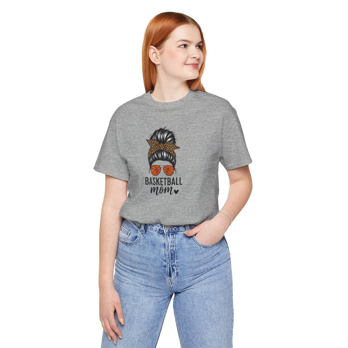 Graphic Basketball Sunglasses & Messy Bun Shirt