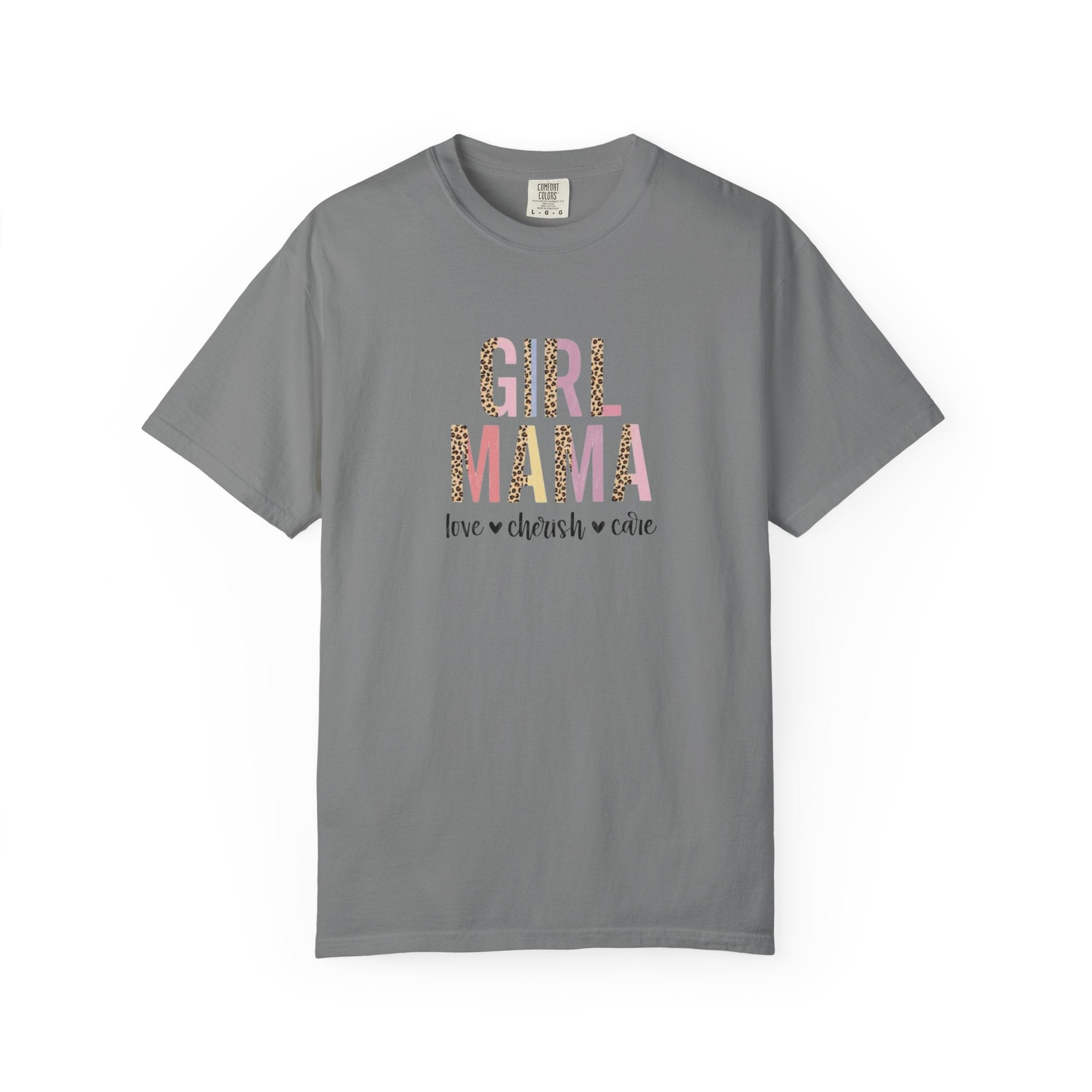 Girl Mama T-Shirt — Floral Leopard Print “Girl Mama” Graphic Tee (Love • Cherish • Cuddle)