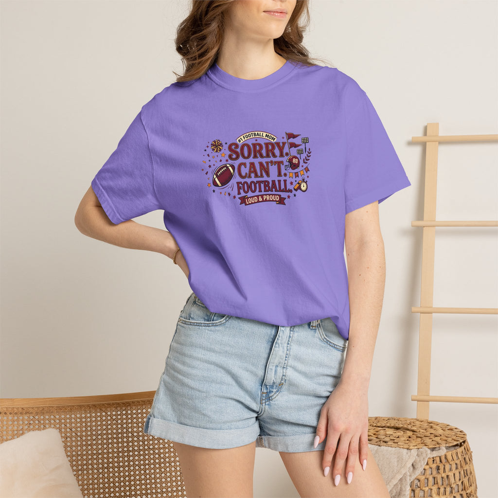 Sorry I Can't, Football T-Shirt