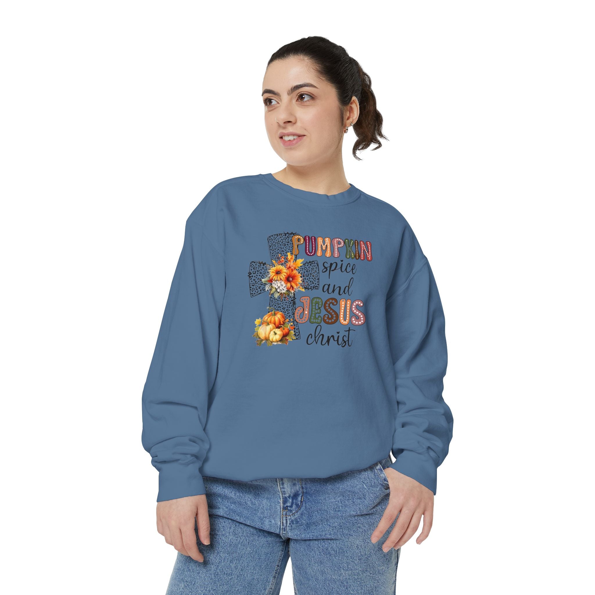 Fall Pumpkin Spice and Jesus Sweatshirt