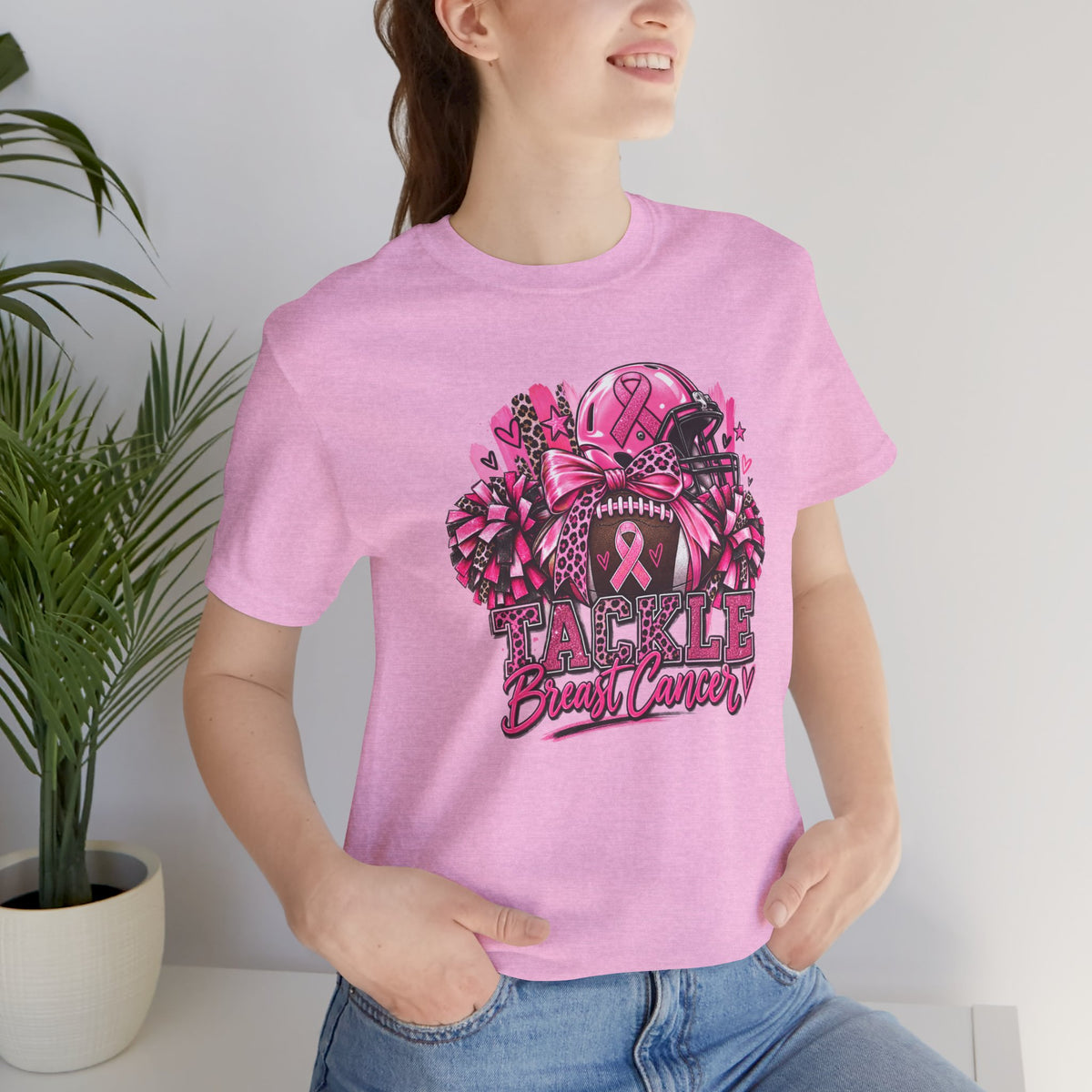 Tackle Breast Cancer Football T-Shirt