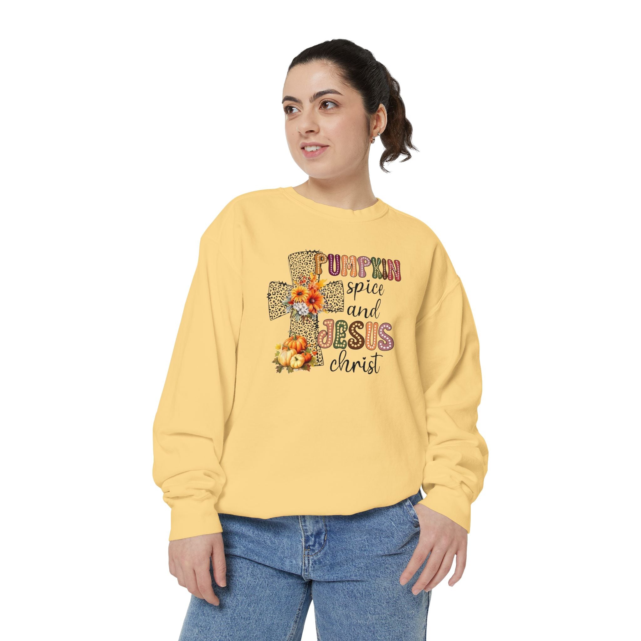 Fall Pumpkin Spice and Jesus Sweatshirt