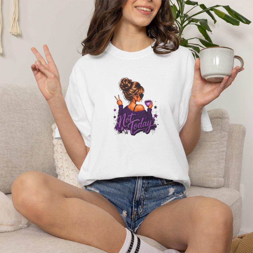 'Not Today' Purple Illustration T-Shirt