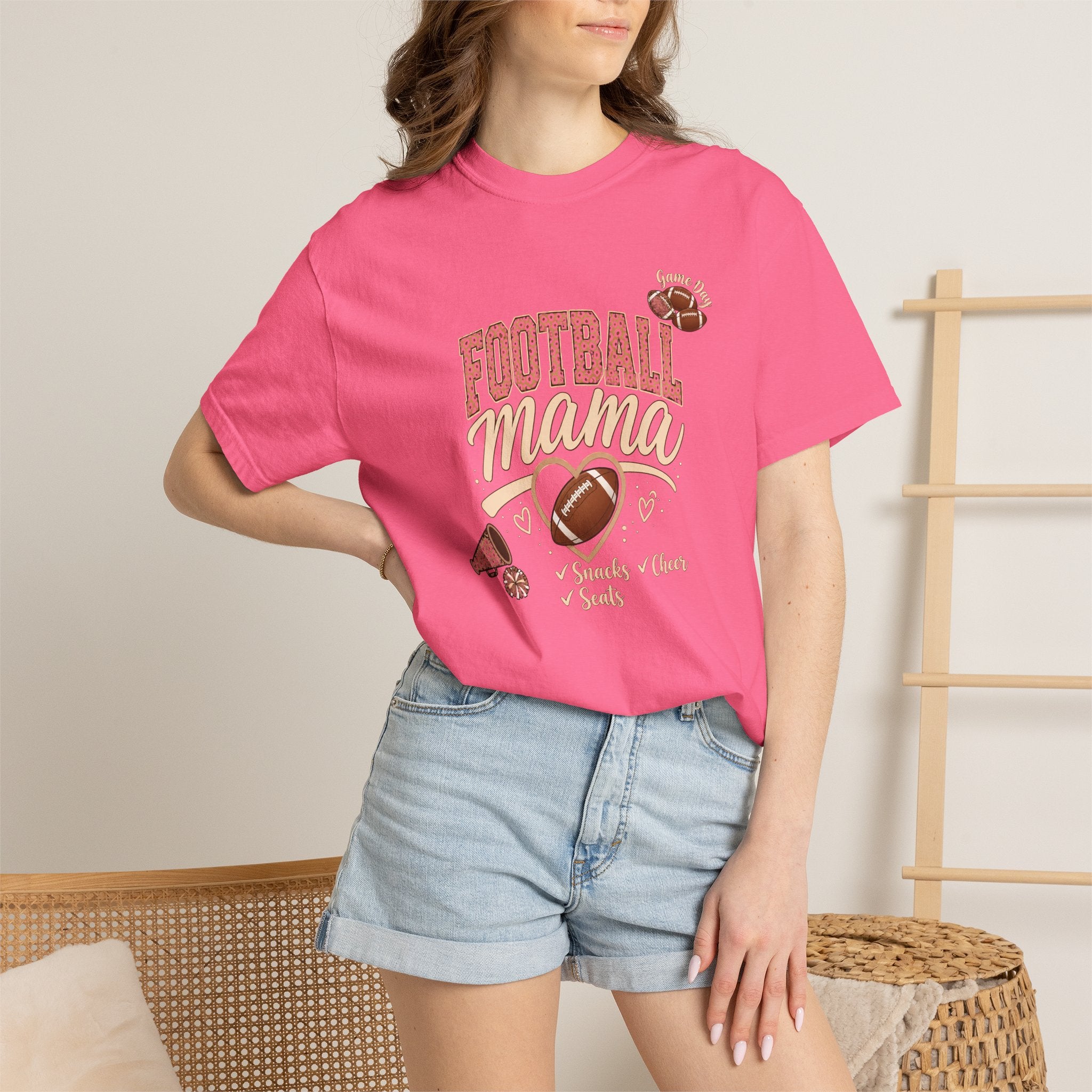 Football Mama T-Shirt — Cute Vintage Football Mom Tee