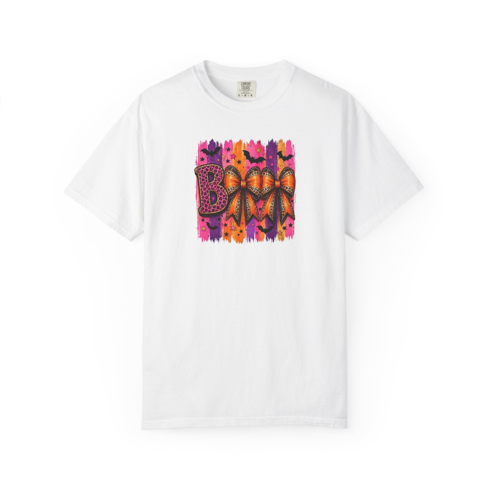 Boo Halloween Graphic T-Shirt — Colorful Spooky Pumpkin Design