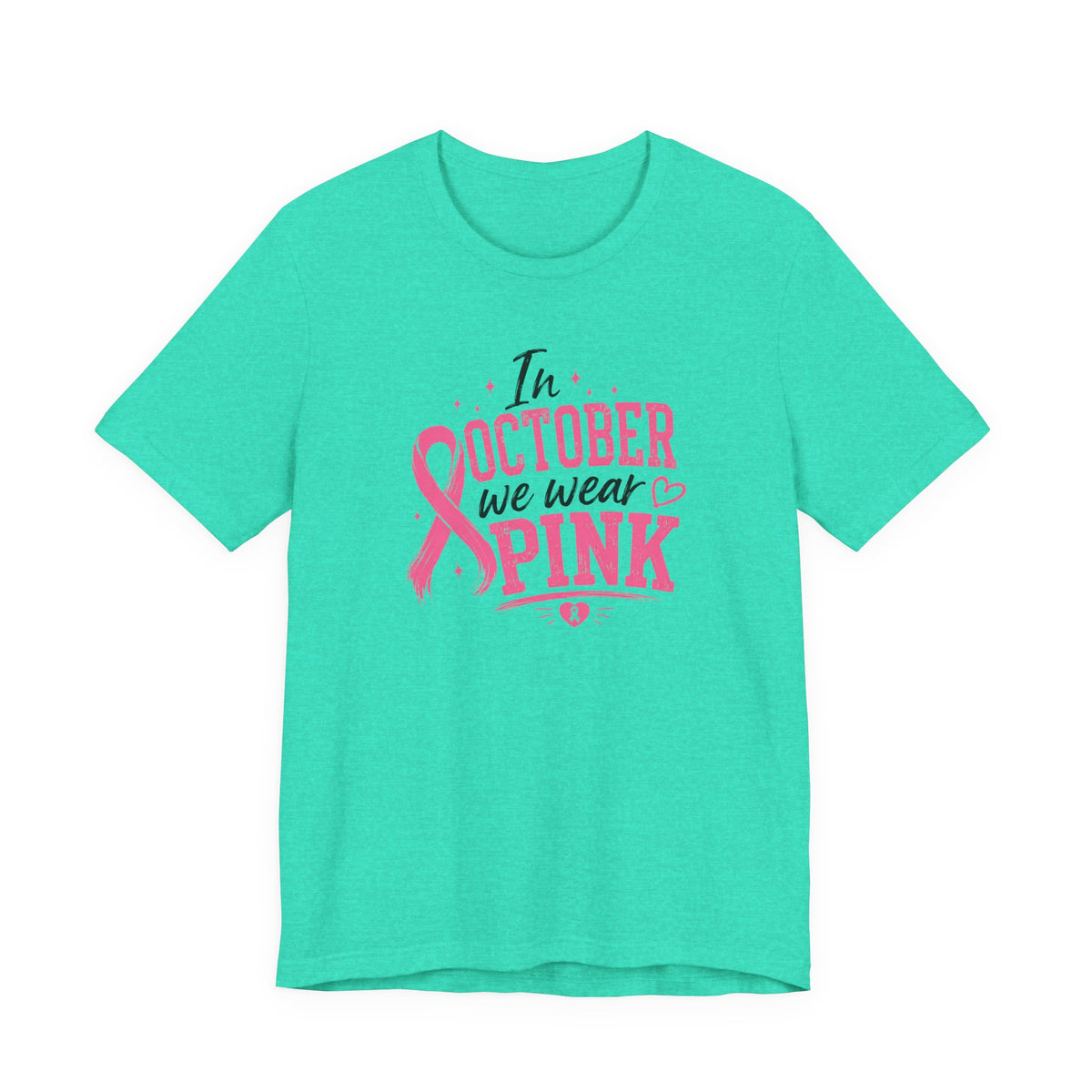 Breast Cancer Awareness T-Shirt — "In October We Wear Pink" Ribbon Tee
