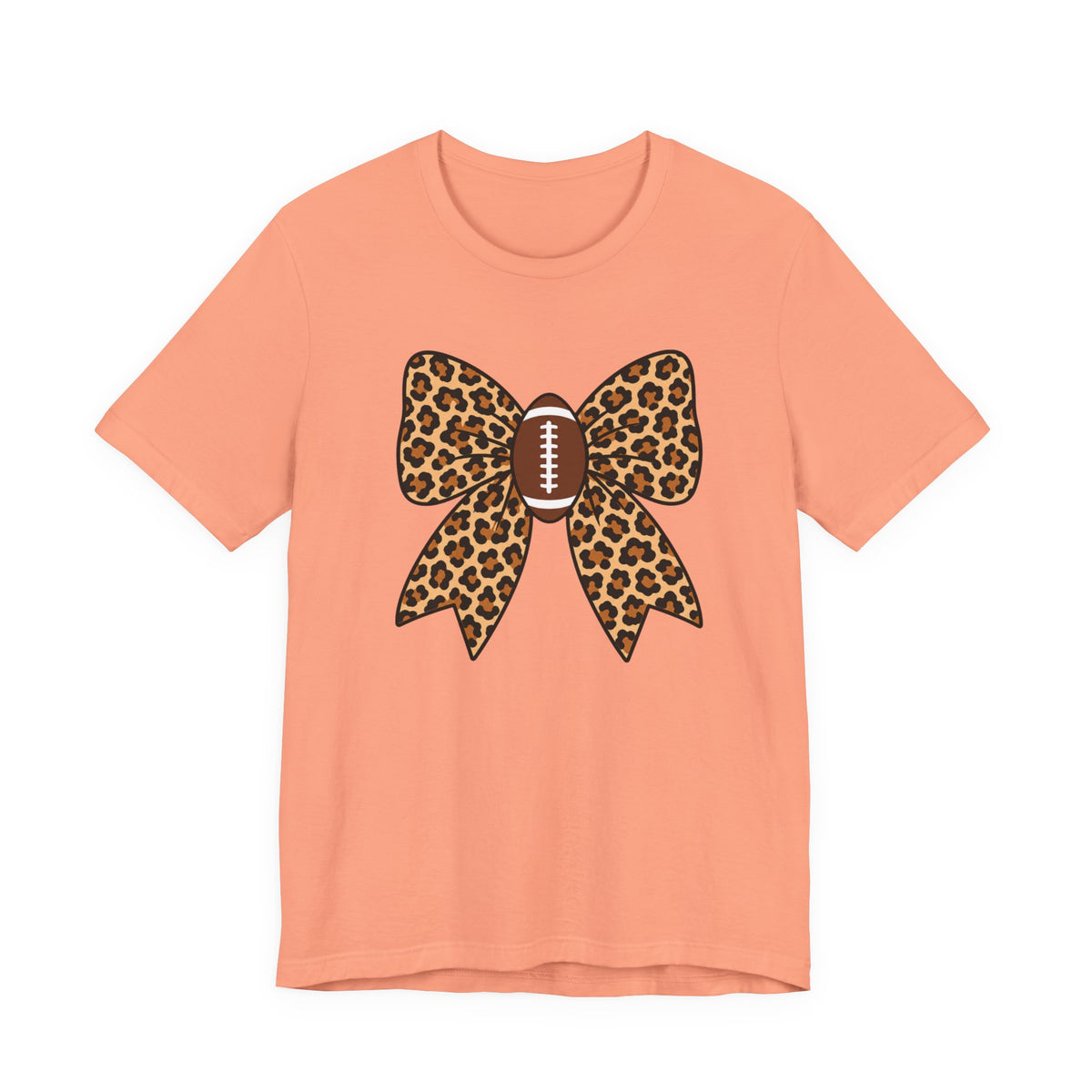 Leopard Football Bow Tee