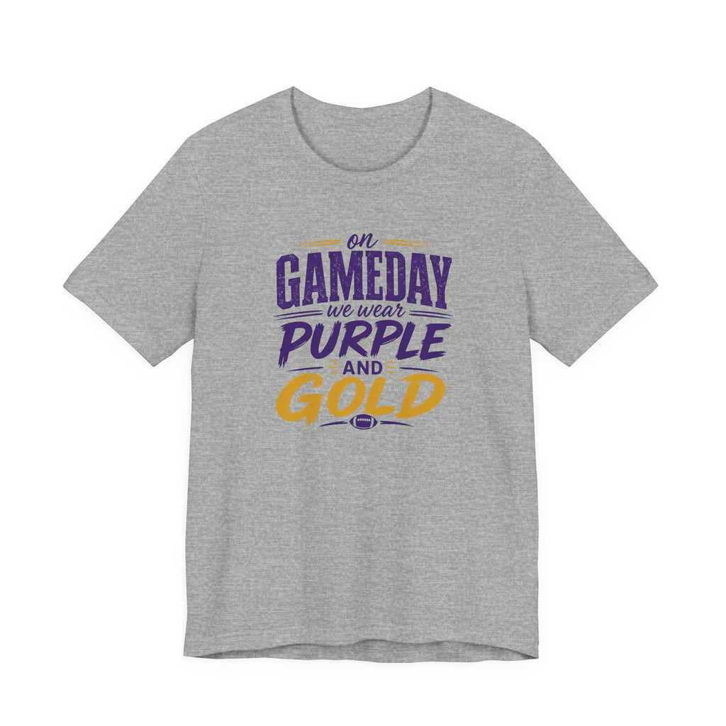 On Gameday We Wear Purple and Gold Football Shirt