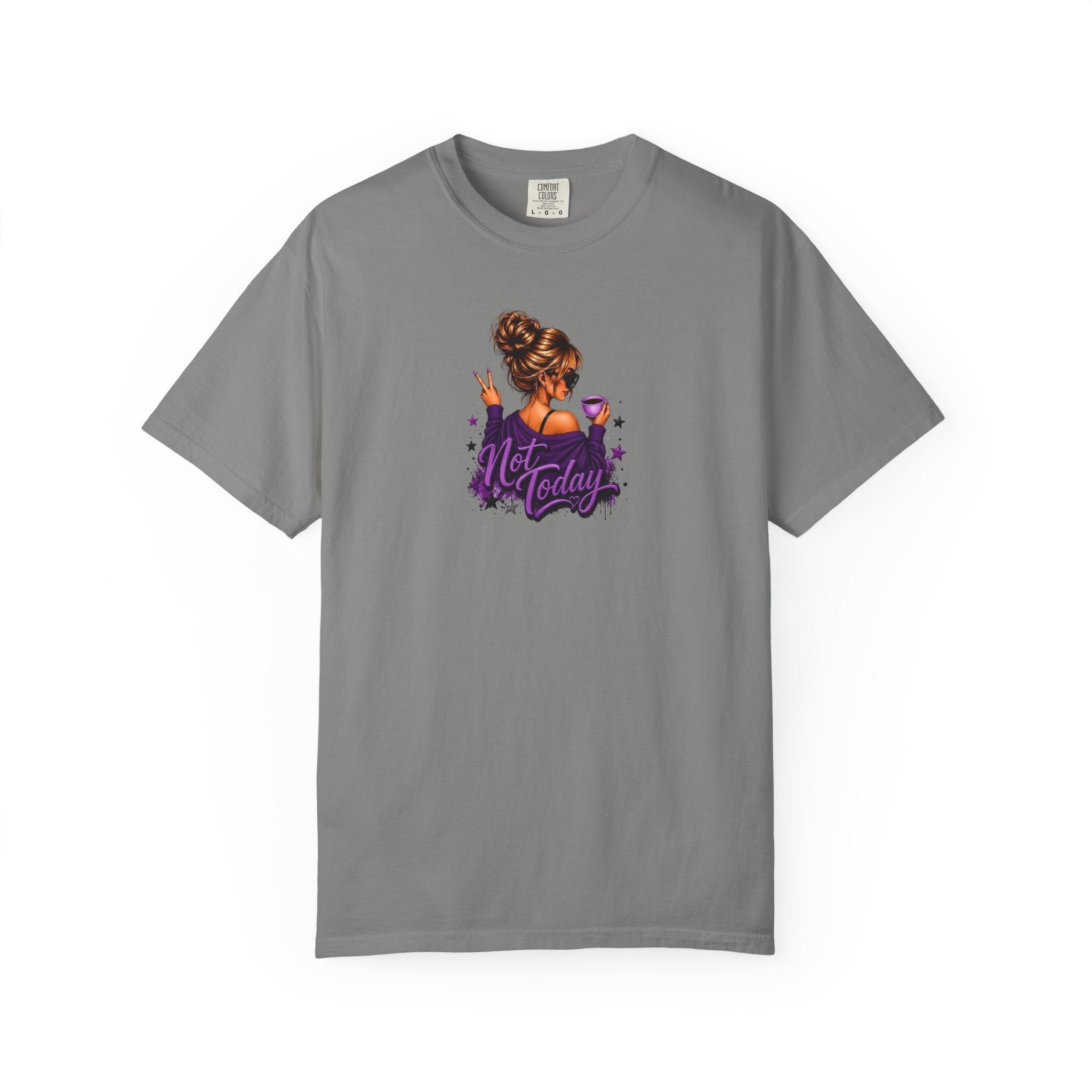 'Not Today' Purple Illustration T-Shirt