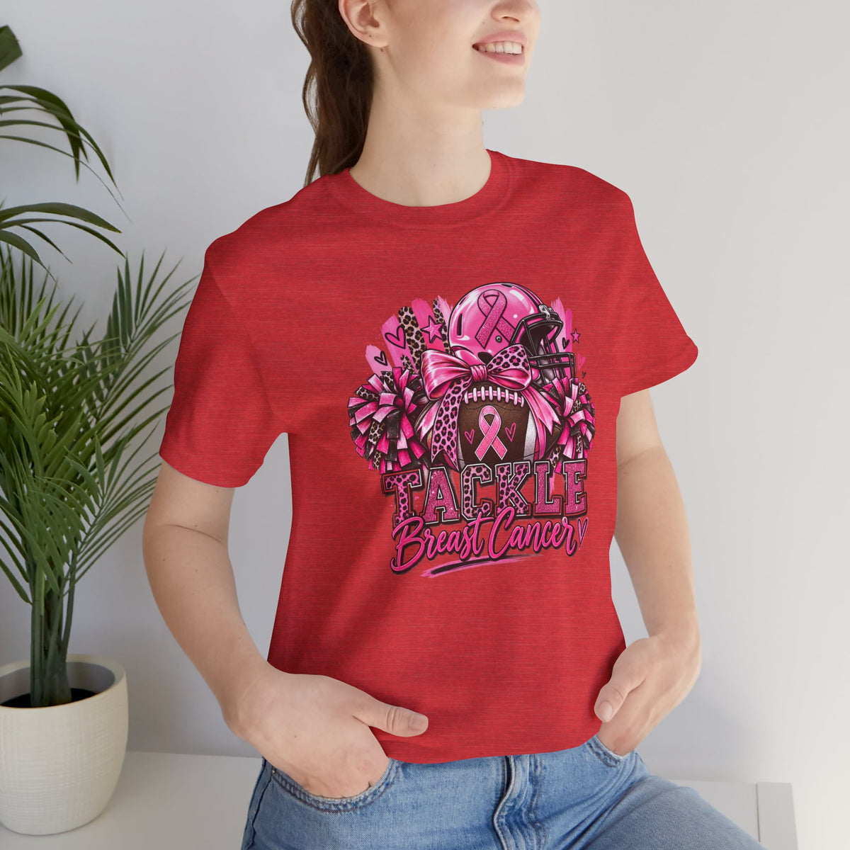 Tackle Breast Cancer Football T-Shirt