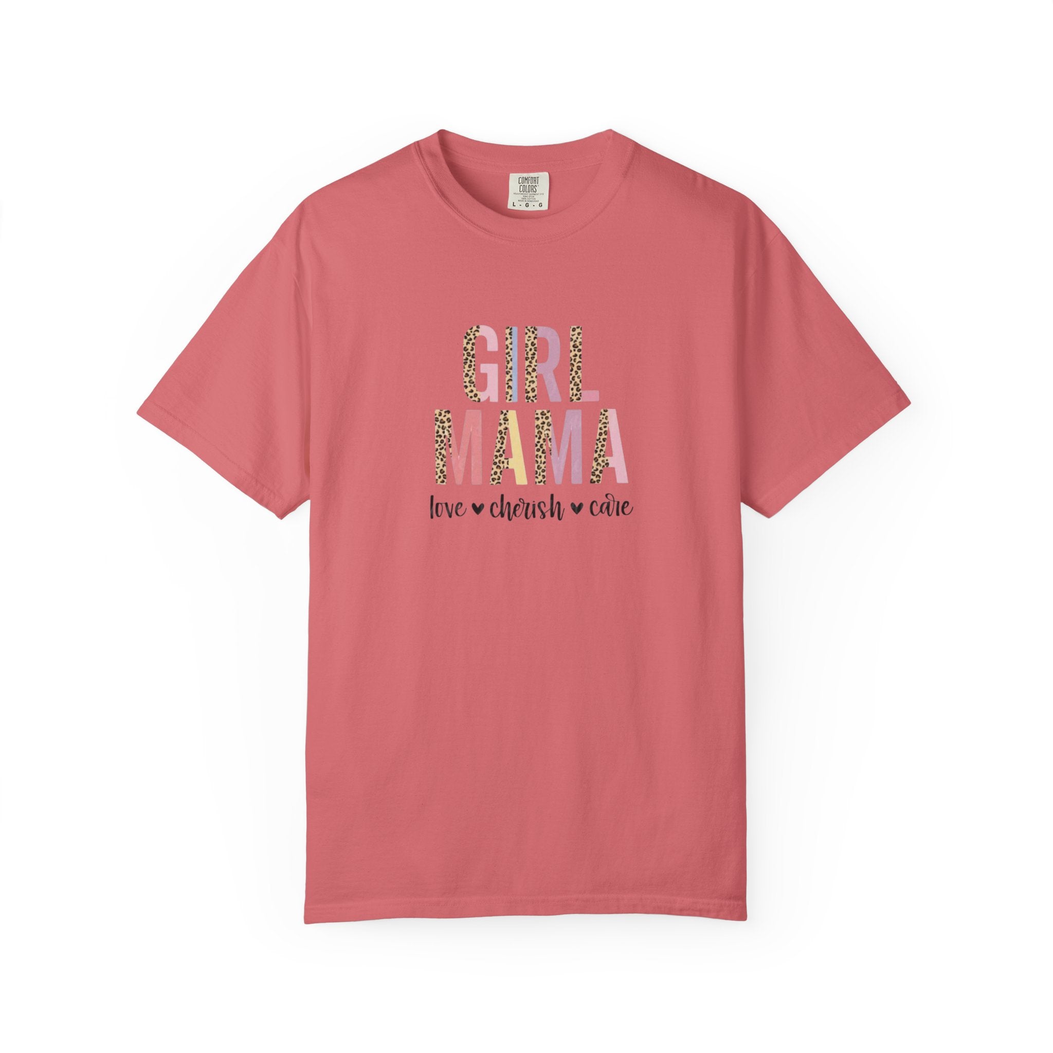Girl Mama T-Shirt — Floral Leopard Print “Girl Mama” Graphic Tee (Love • Cherish • Cuddle)