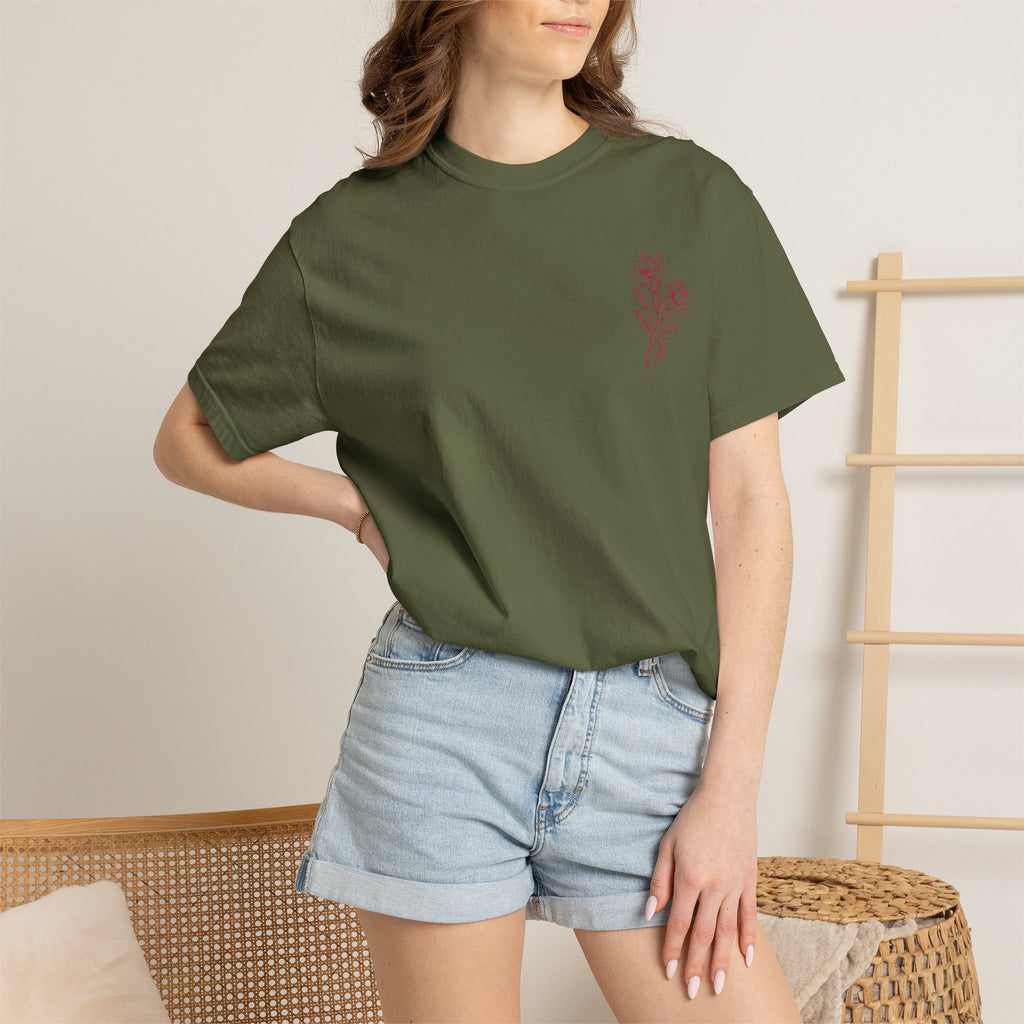Double Bloom Signature Floral Comfort Colors Tee