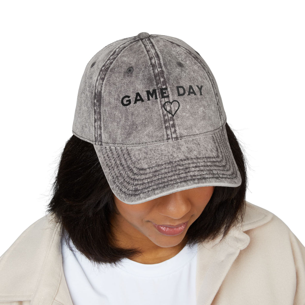 Game Day Heart Vintage Cap