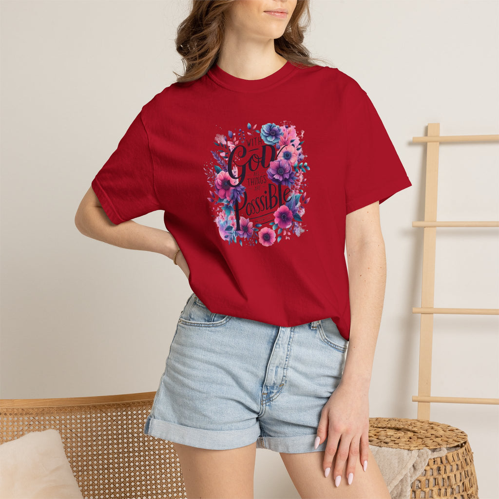 God Is Possible Floral T-Shirt