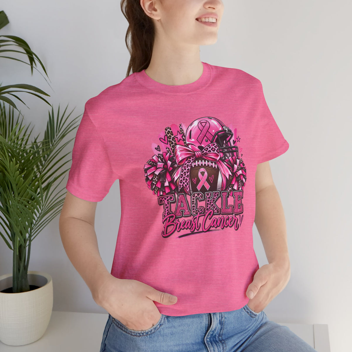 Tackle Breast Cancer Football T-Shirt