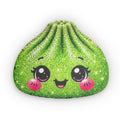 Cute Sparkle Green Dumpling Shaped Pillow