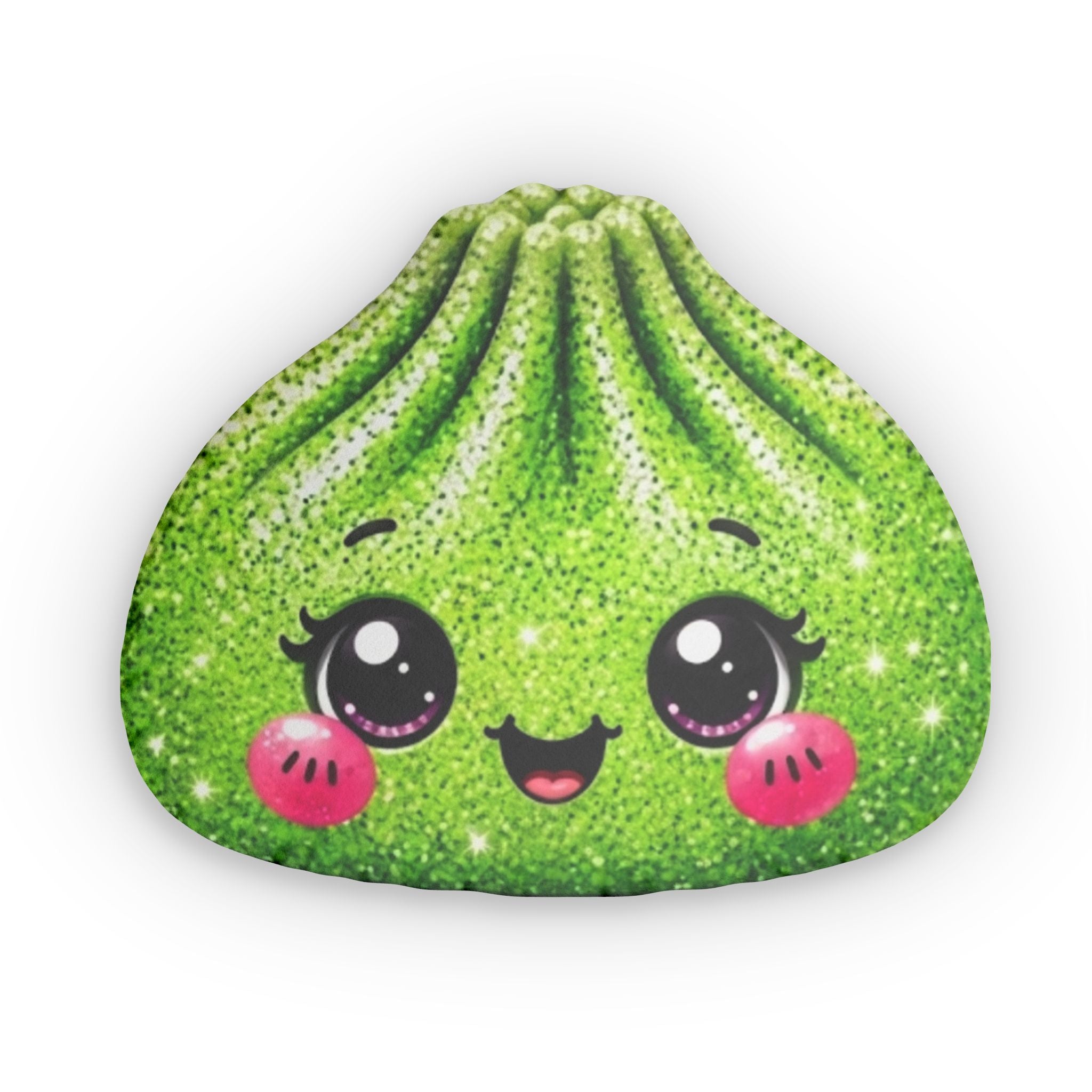 Cute Sparkle Green Dumpling Shaped Pillow