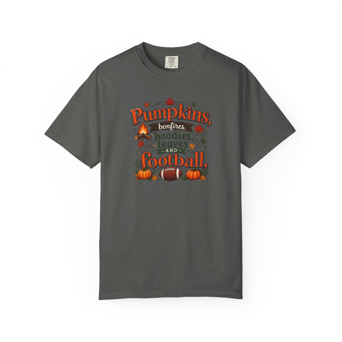Fall Pumpkins Hoodies Leaves Football T‑Shirt