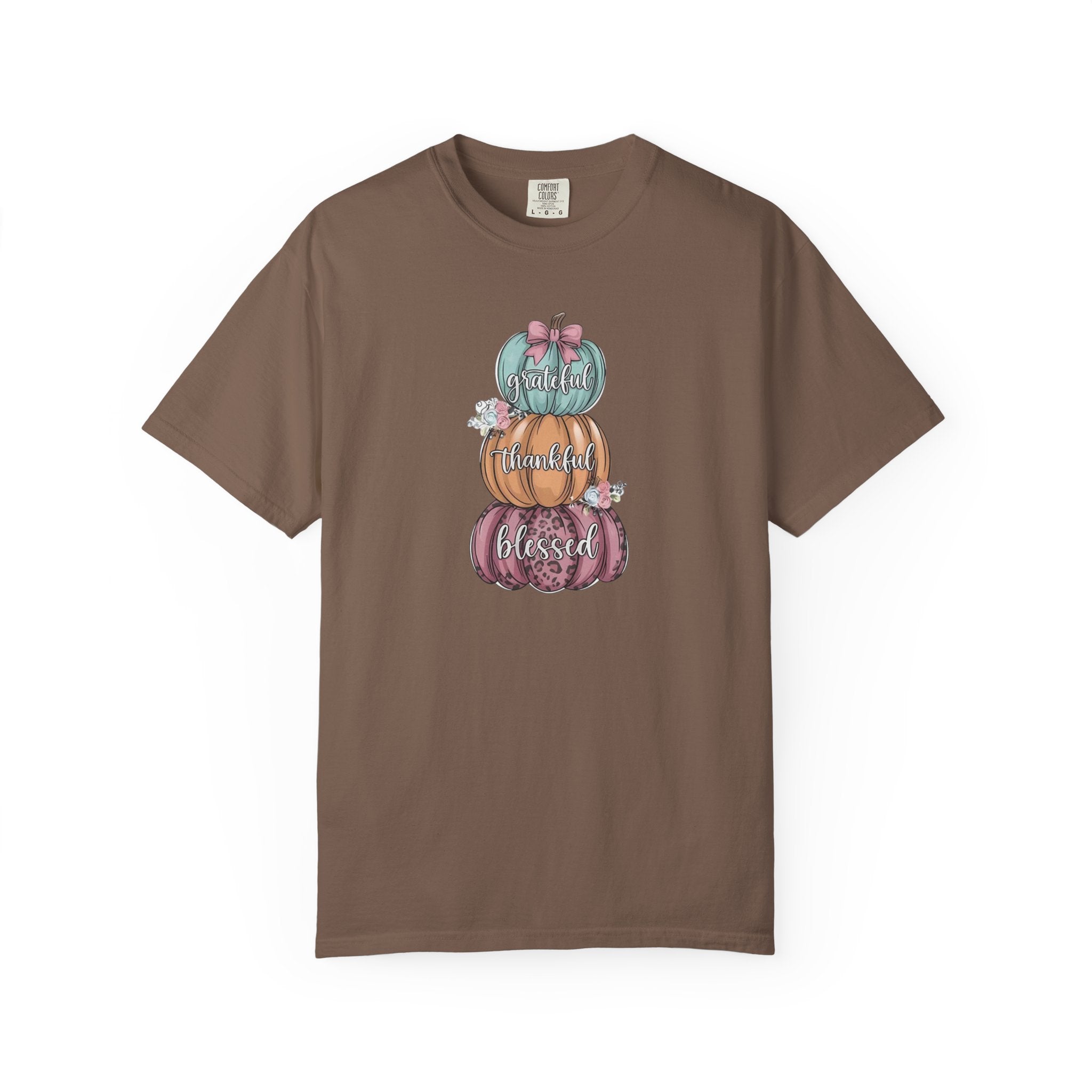 Pumpkin Stack "Grateful Thankful Blessed" T-Shirt
