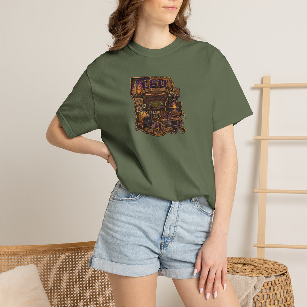 Retro Arcade Tee — Vintage Game Console Louisiana T-Shirt\