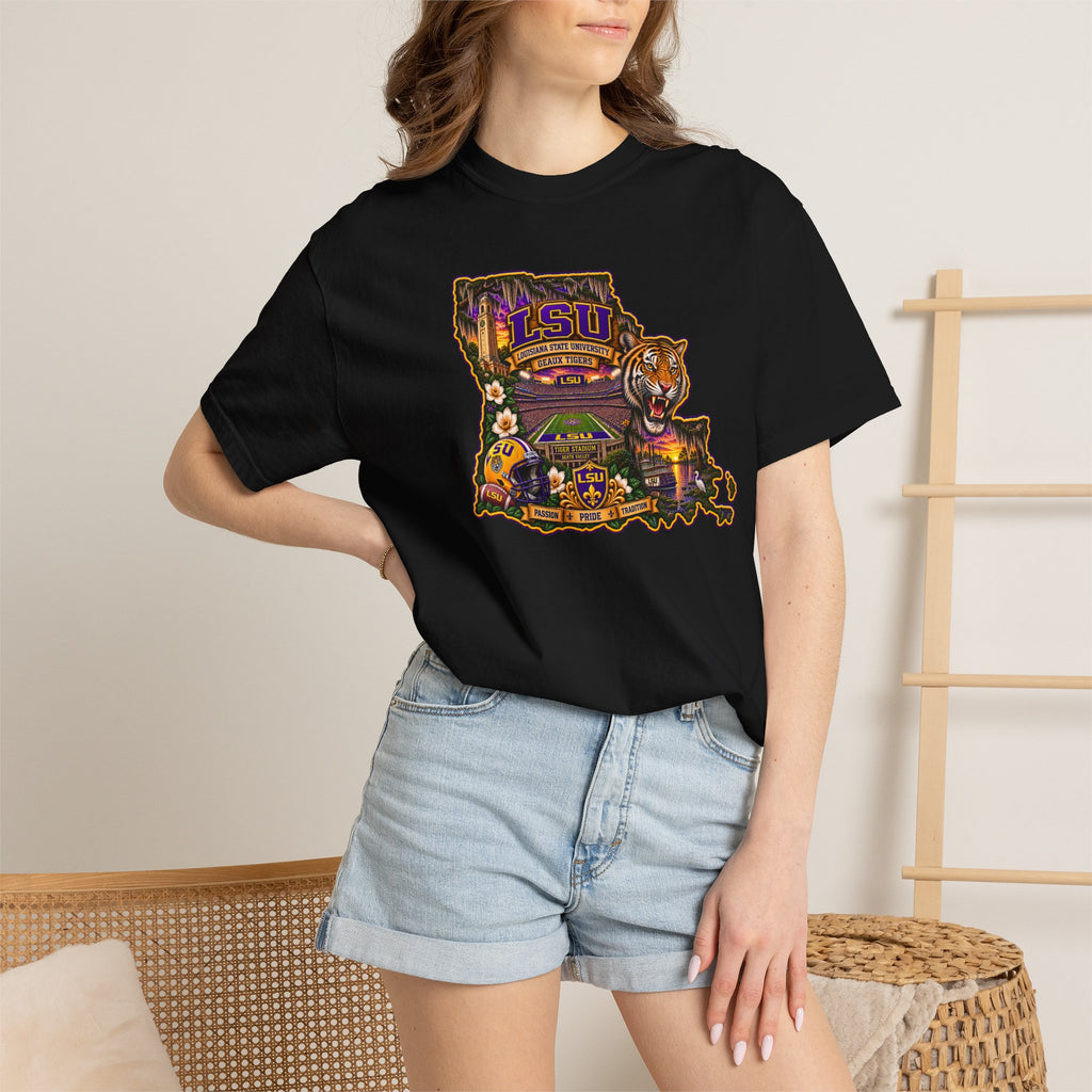Retro Arcade Tee — Vintage Game Console Louisiana T-Shirt\