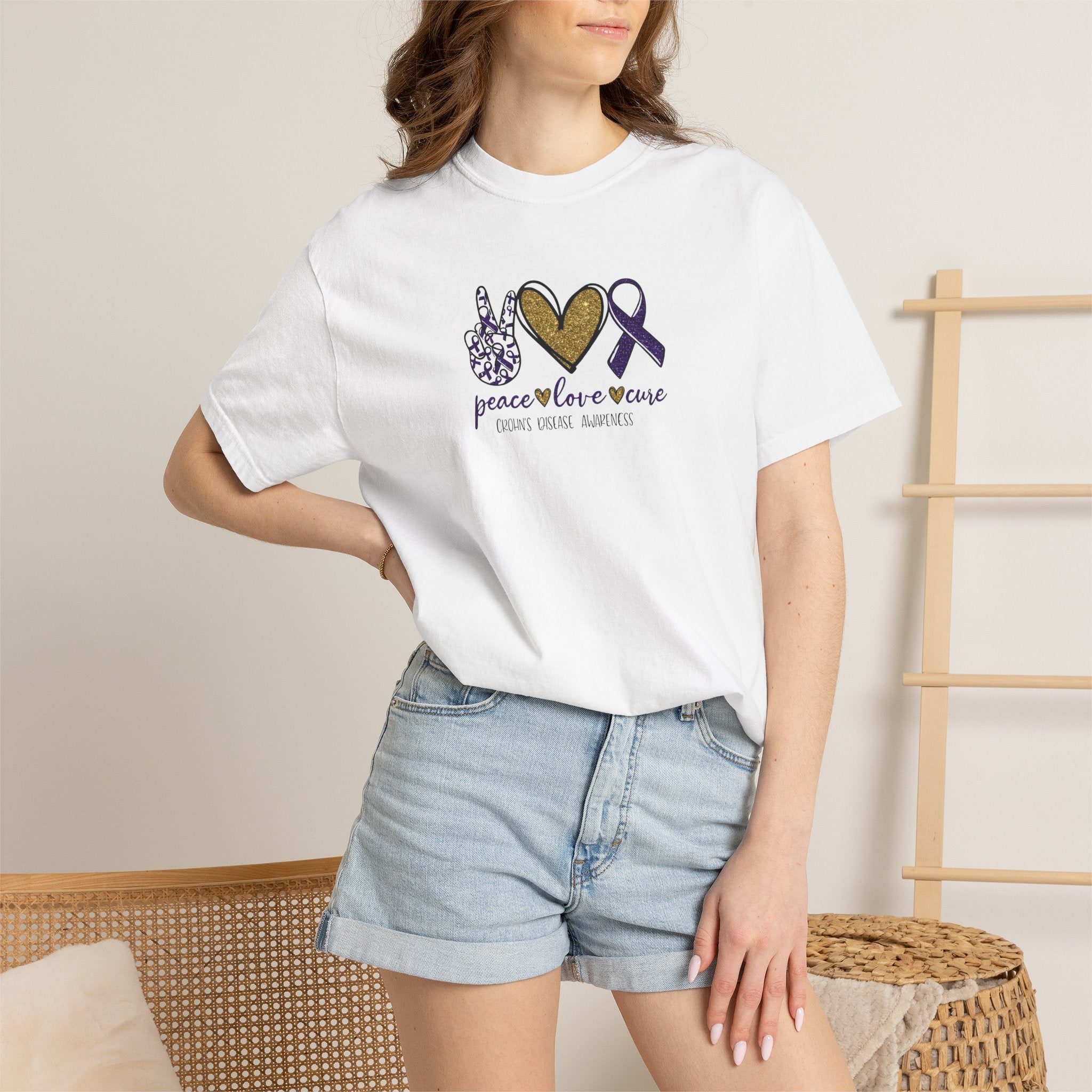 Peace Love Crohn's Awareness T-Shirt