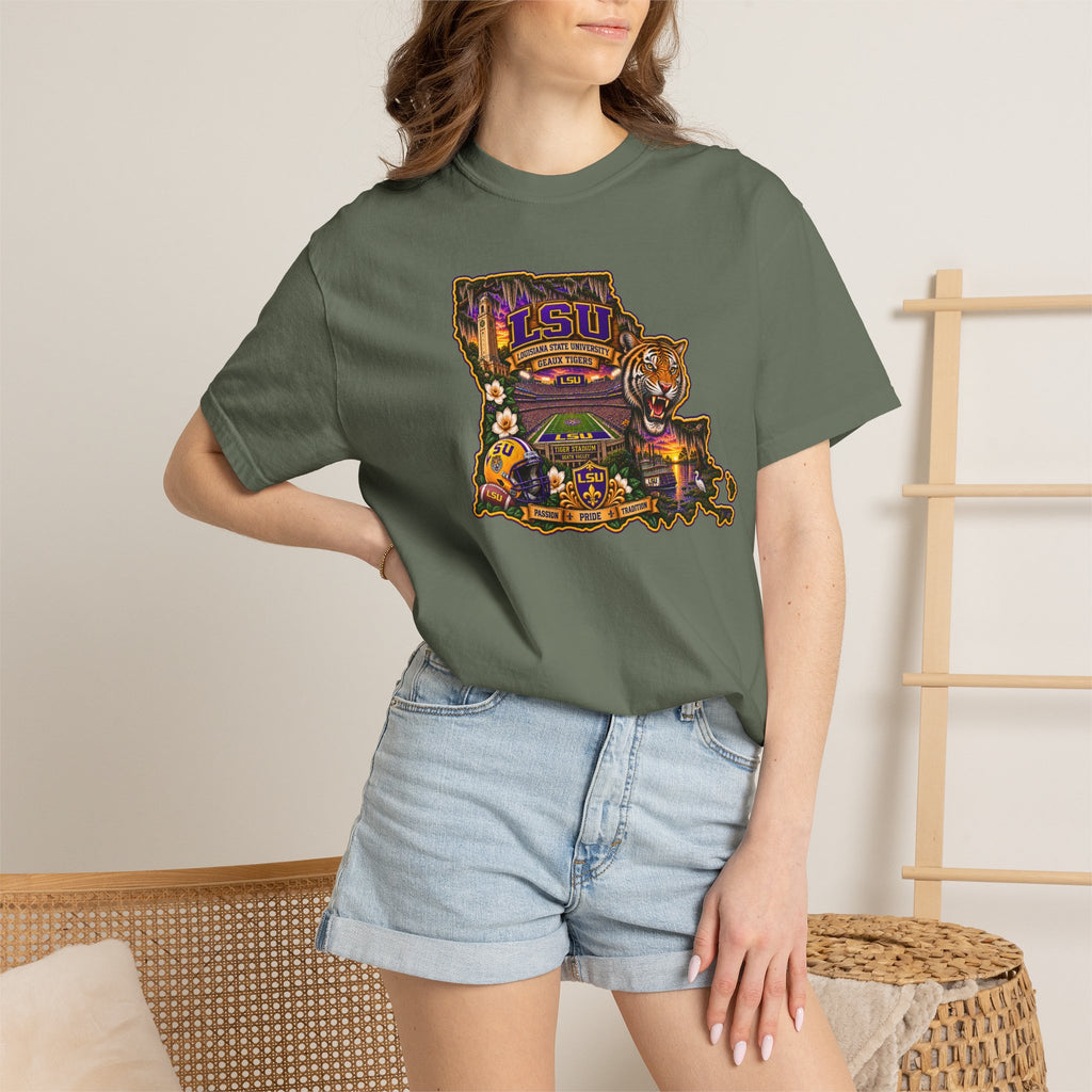 Retro Arcade Tee — Vintage Game Console Louisiana T-Shirt\