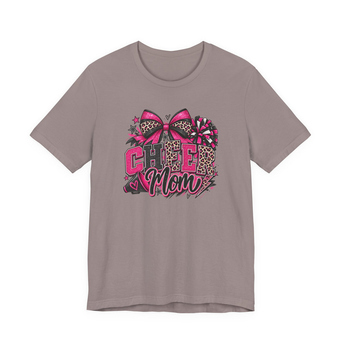 Pink Leopard Cheerleading Mom Tee