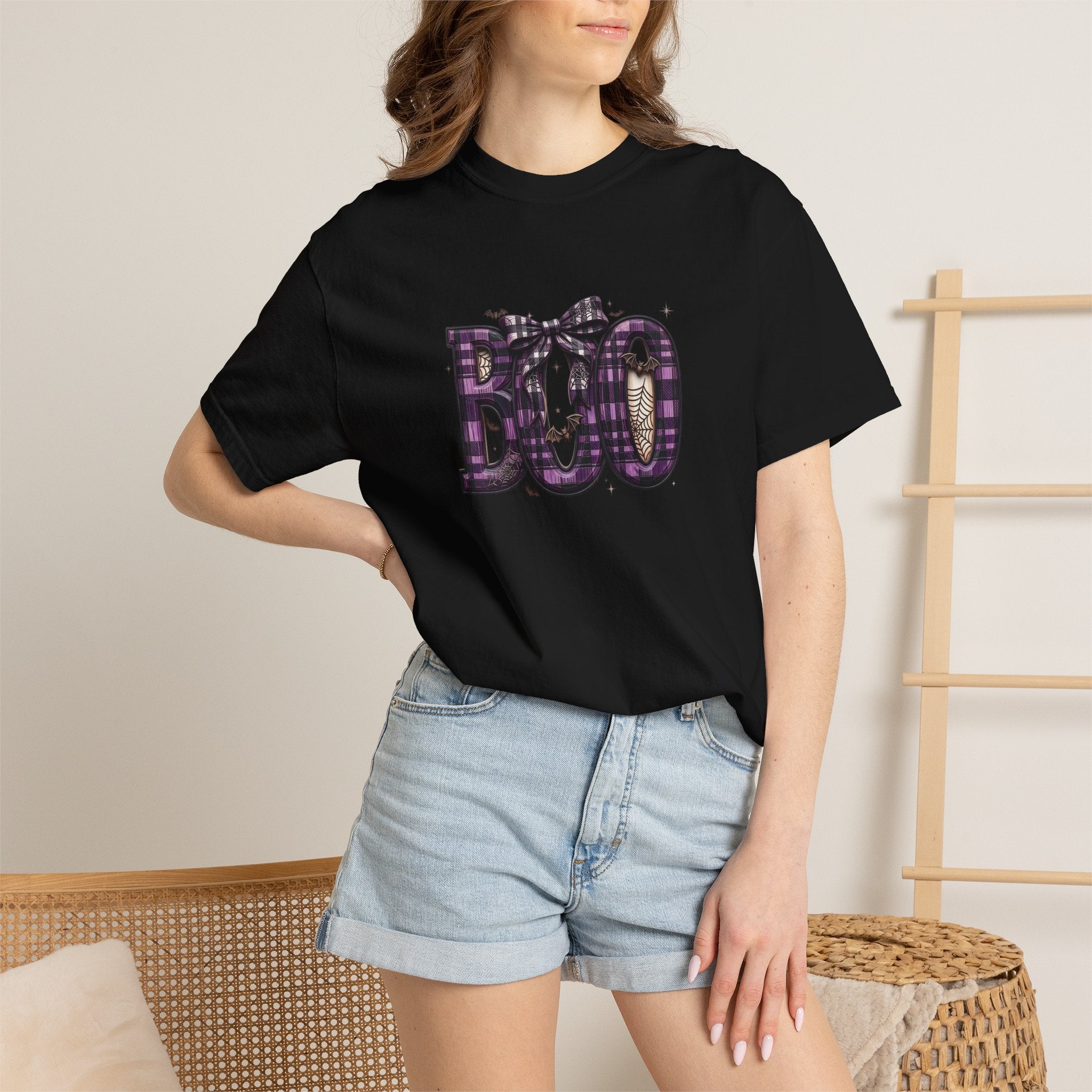 Halloween 'BOO' Plaid T-Shirt