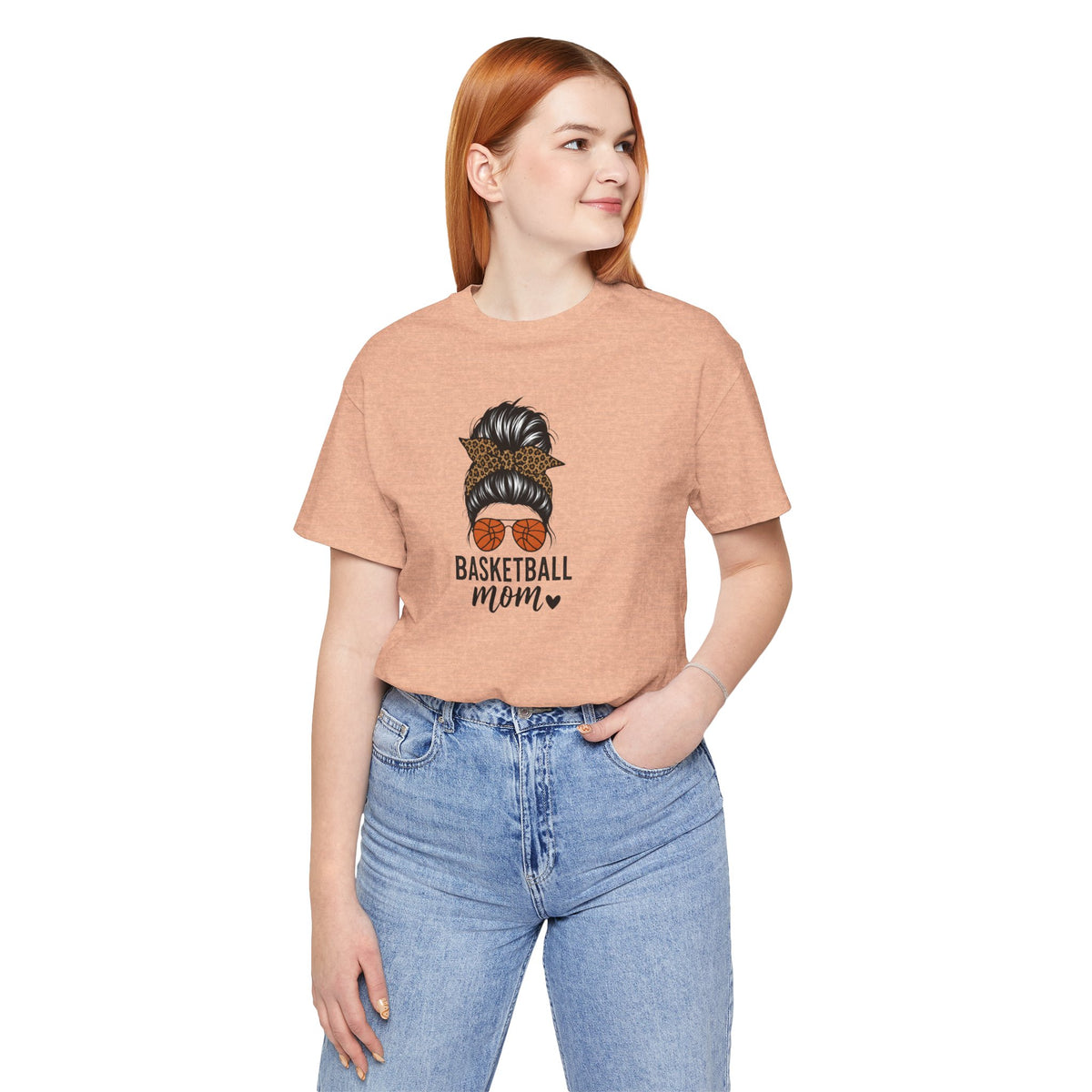 Graphic Basketball Sunglasses & Messy Bun Shirt