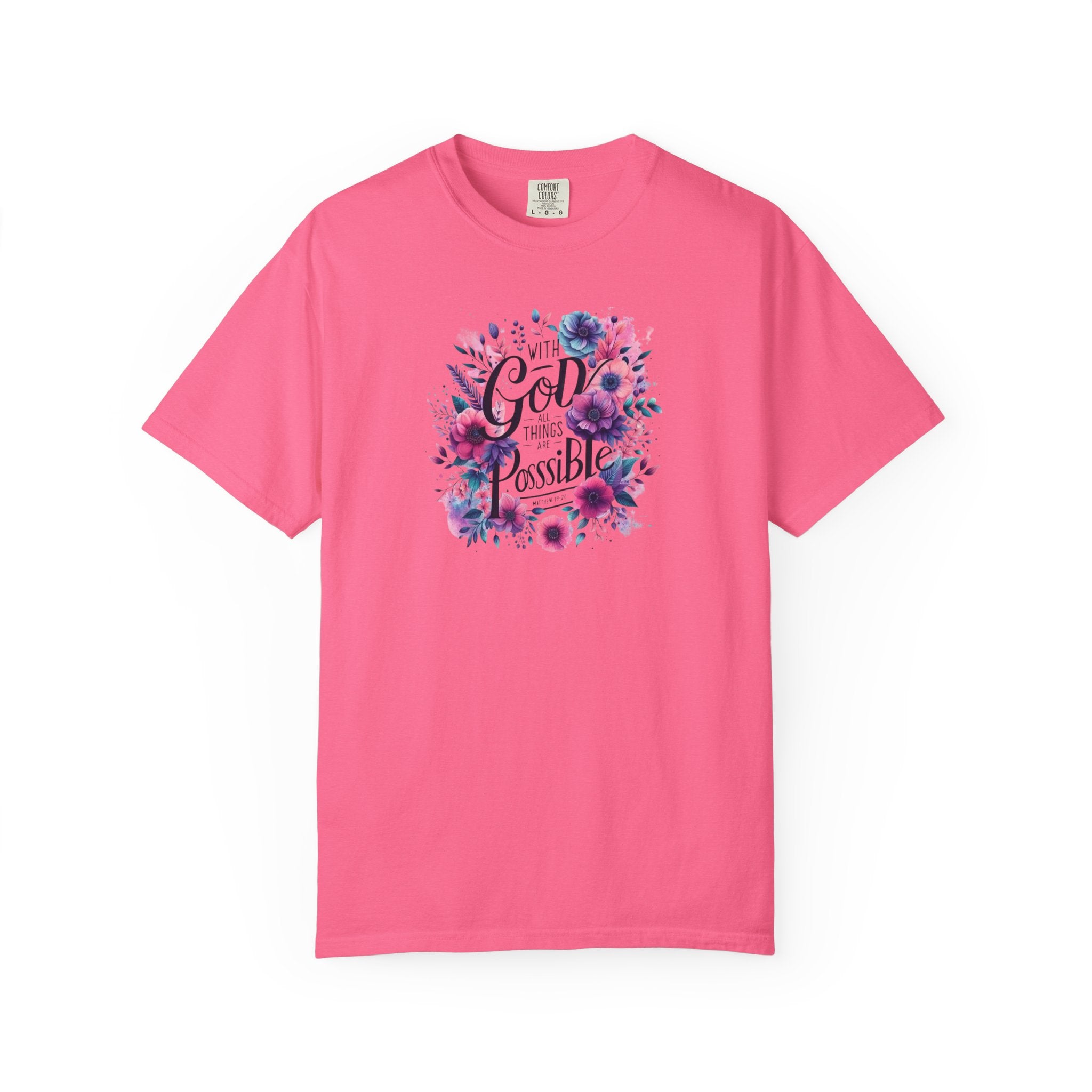 God Is Possible Floral T-Shirt