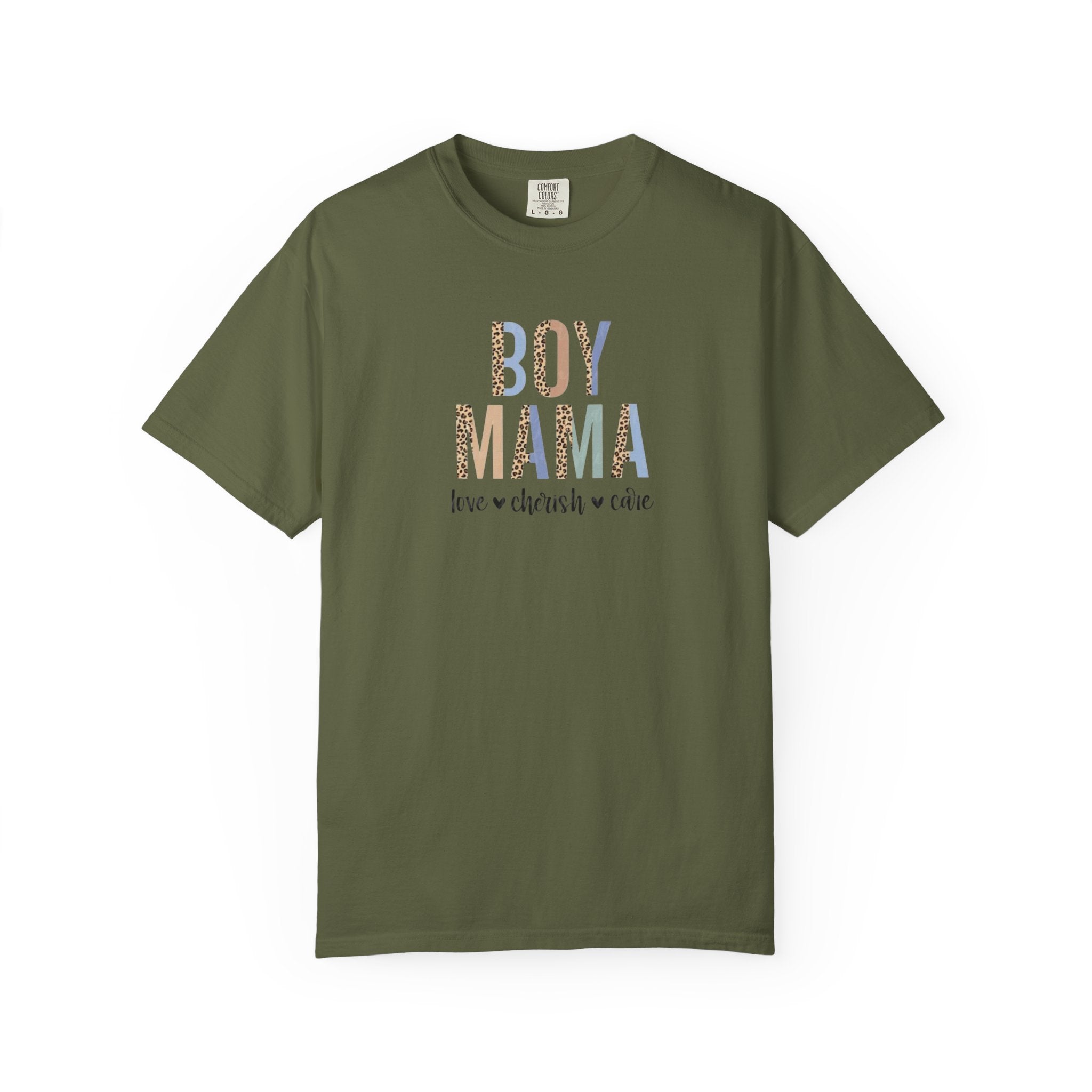Boy Mama T-Shirt – Retro Floral 'Boy Mama' Tee with 'love  cherish  raise'