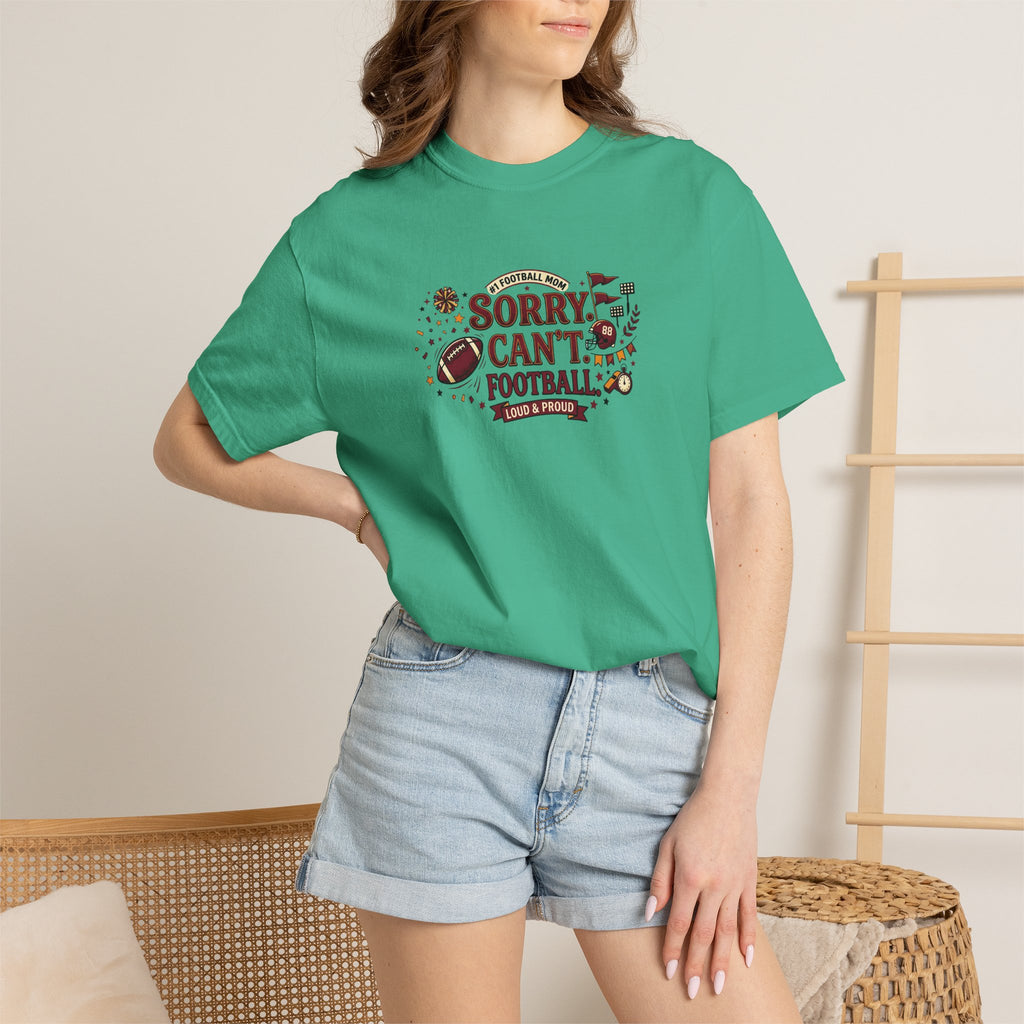 Sorry I Can't, Football T-Shirt