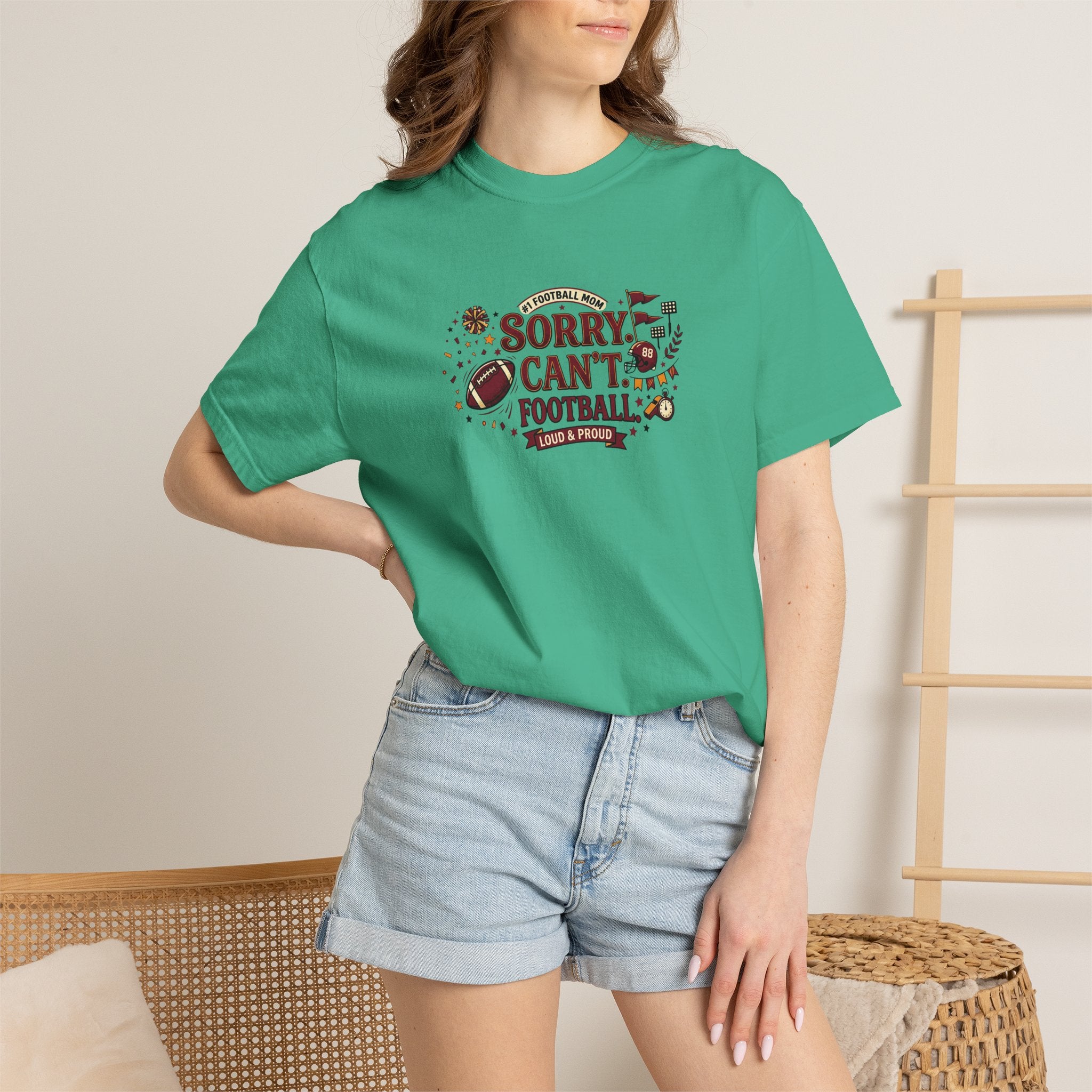 Sorry I Can't, Football T-Shirt