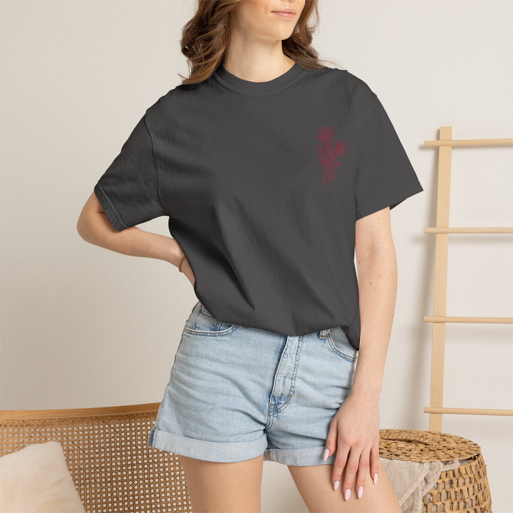 Double Bloom Signature Floral Comfort Colors Tee