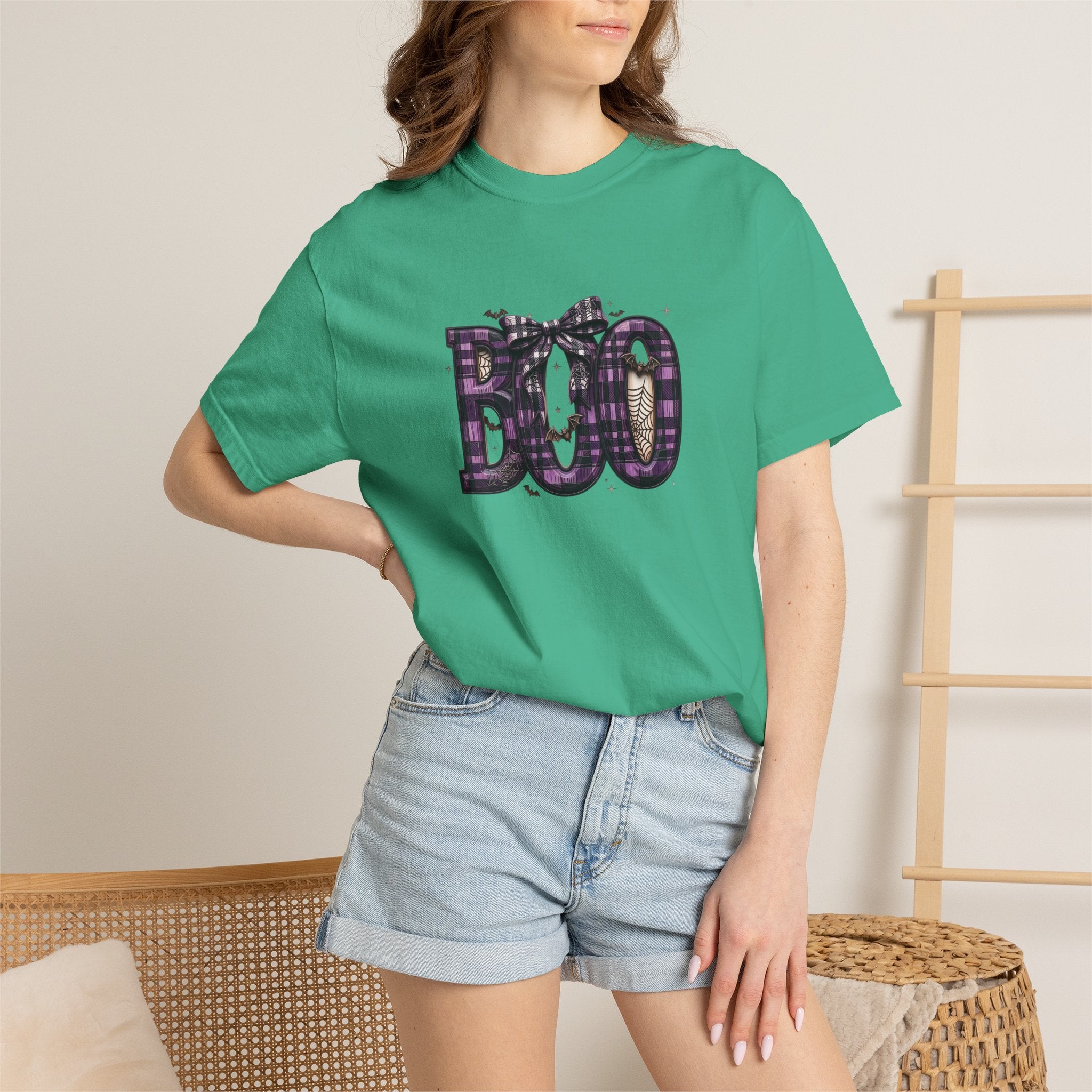 Halloween 'BOO' Plaid T-Shirt