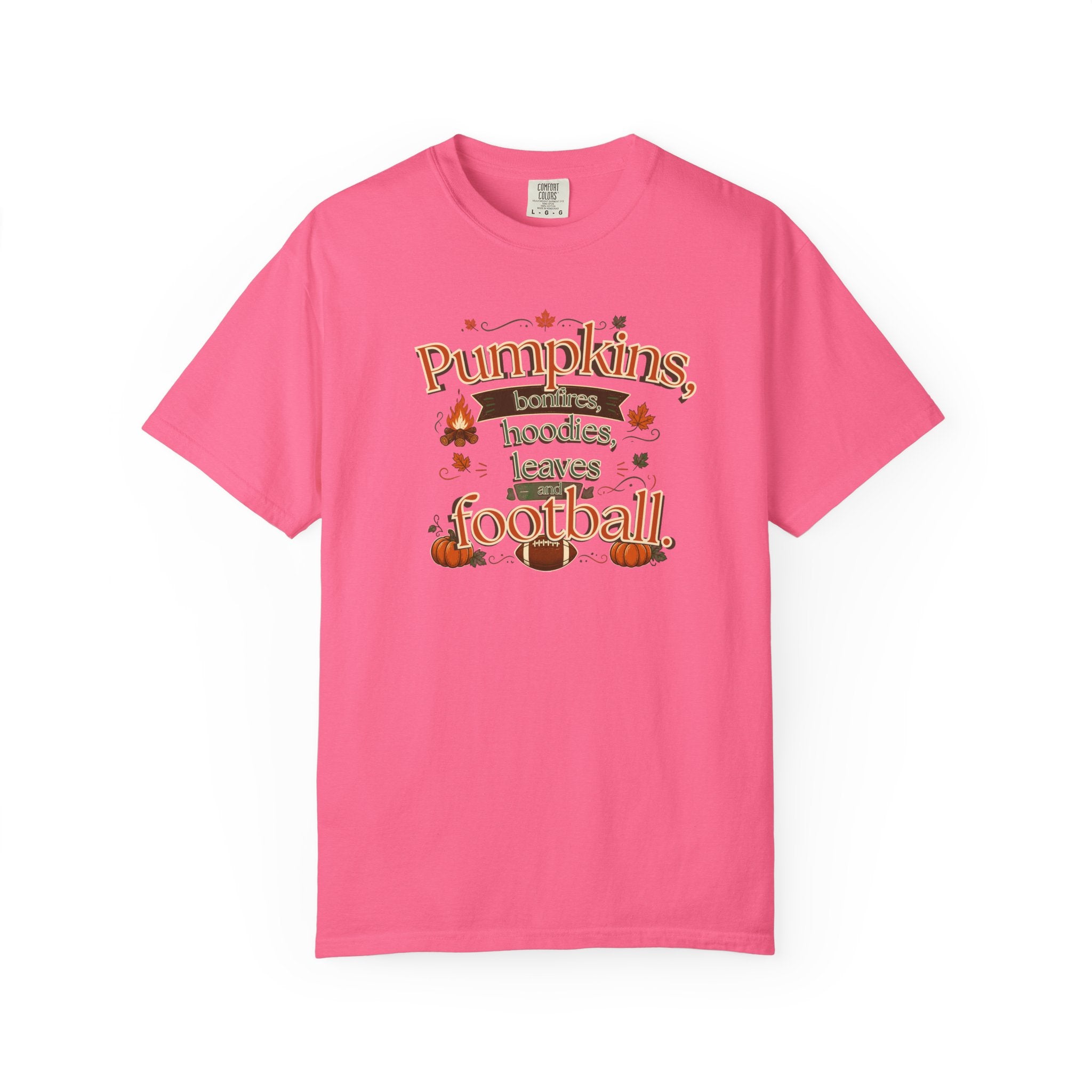 Fall Pumpkins Hoodies Leaves Football T‑Shirt