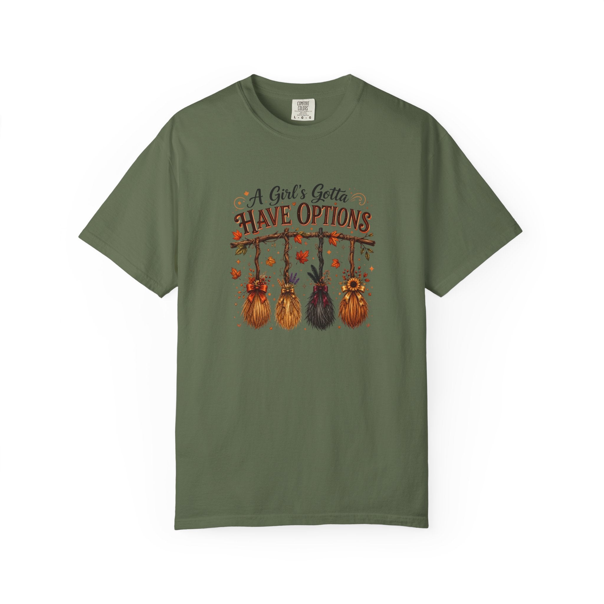 "A Girl's Gotta Have Options" Autumn Gnome Tee
