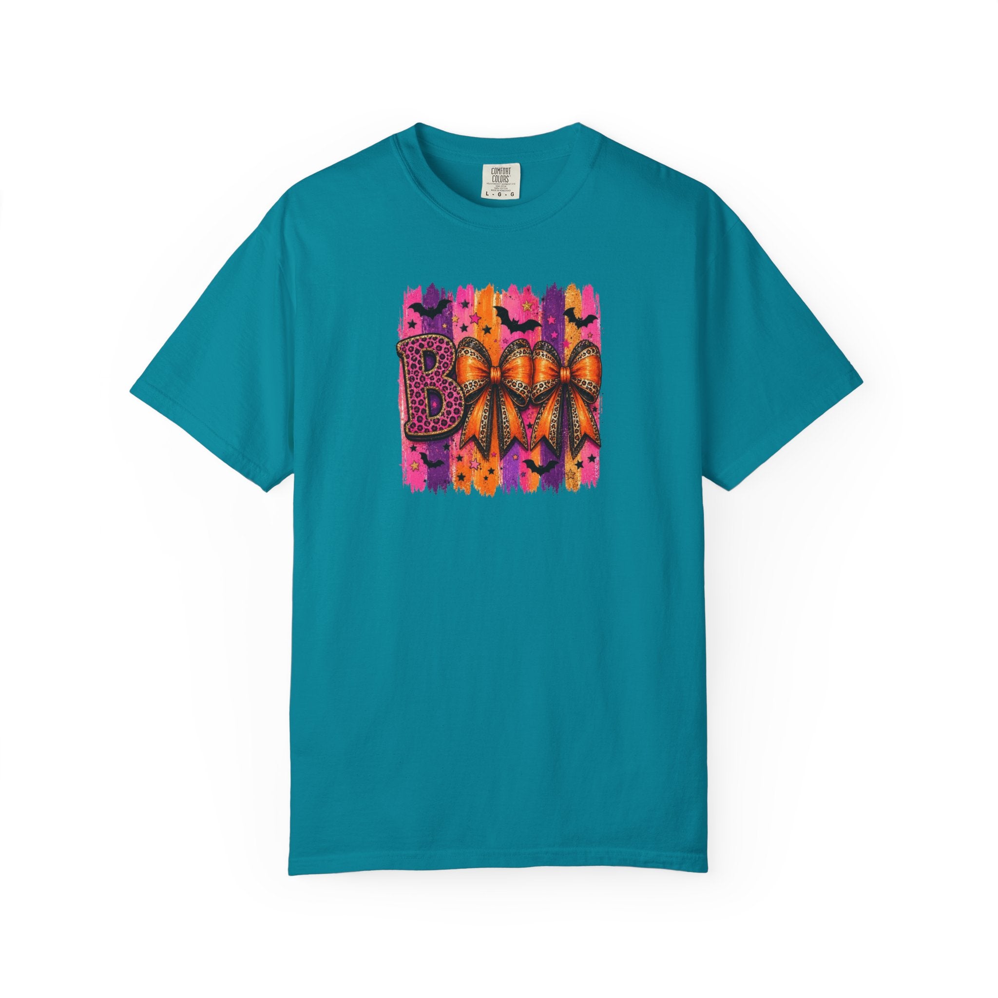 Boo Halloween Graphic T-Shirt — Colorful Spooky Pumpkin Design