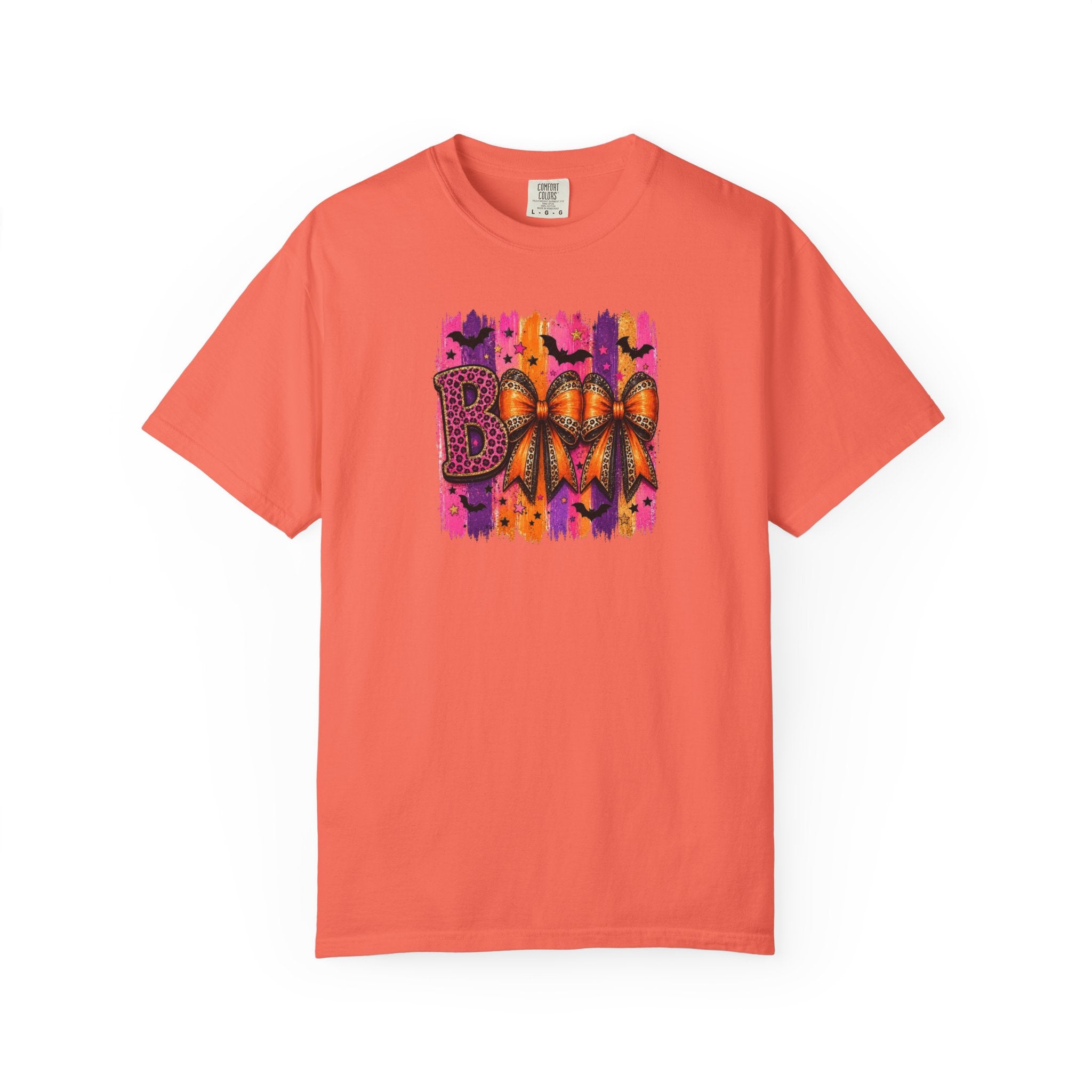 Boo Halloween Graphic T-Shirt — Colorful Spooky Pumpkin Design