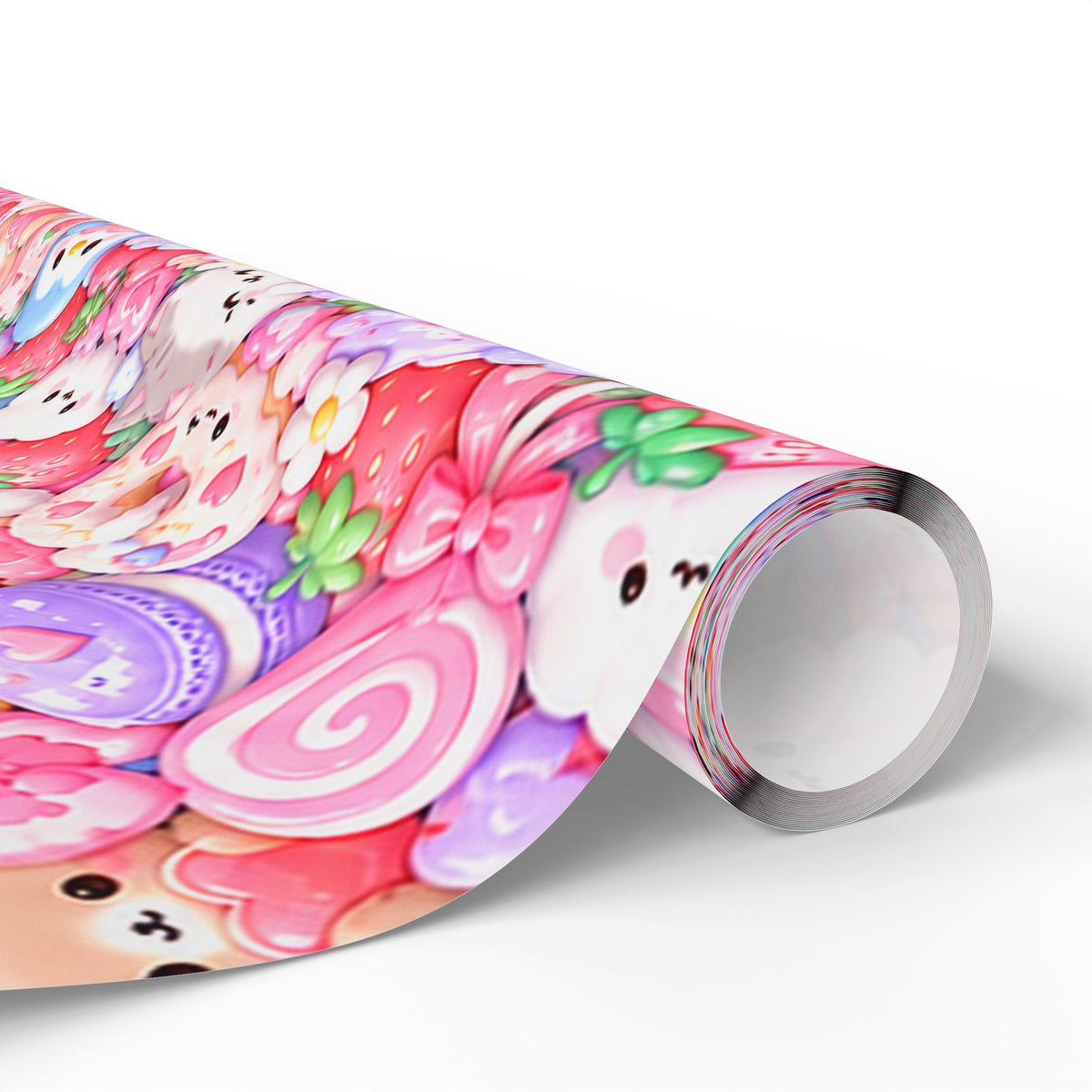 Kawaii Squishies Wrapping Paper – Cute Pastel Pink Gift Wrap