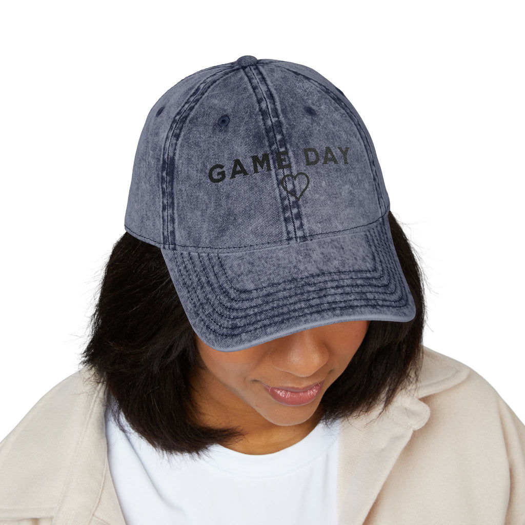 Game Day Heart Vintage Cap