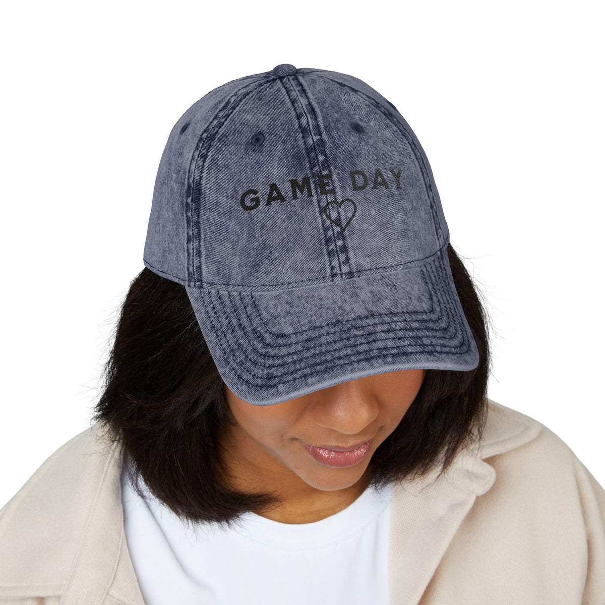 Game Day Heart Vintage Cap