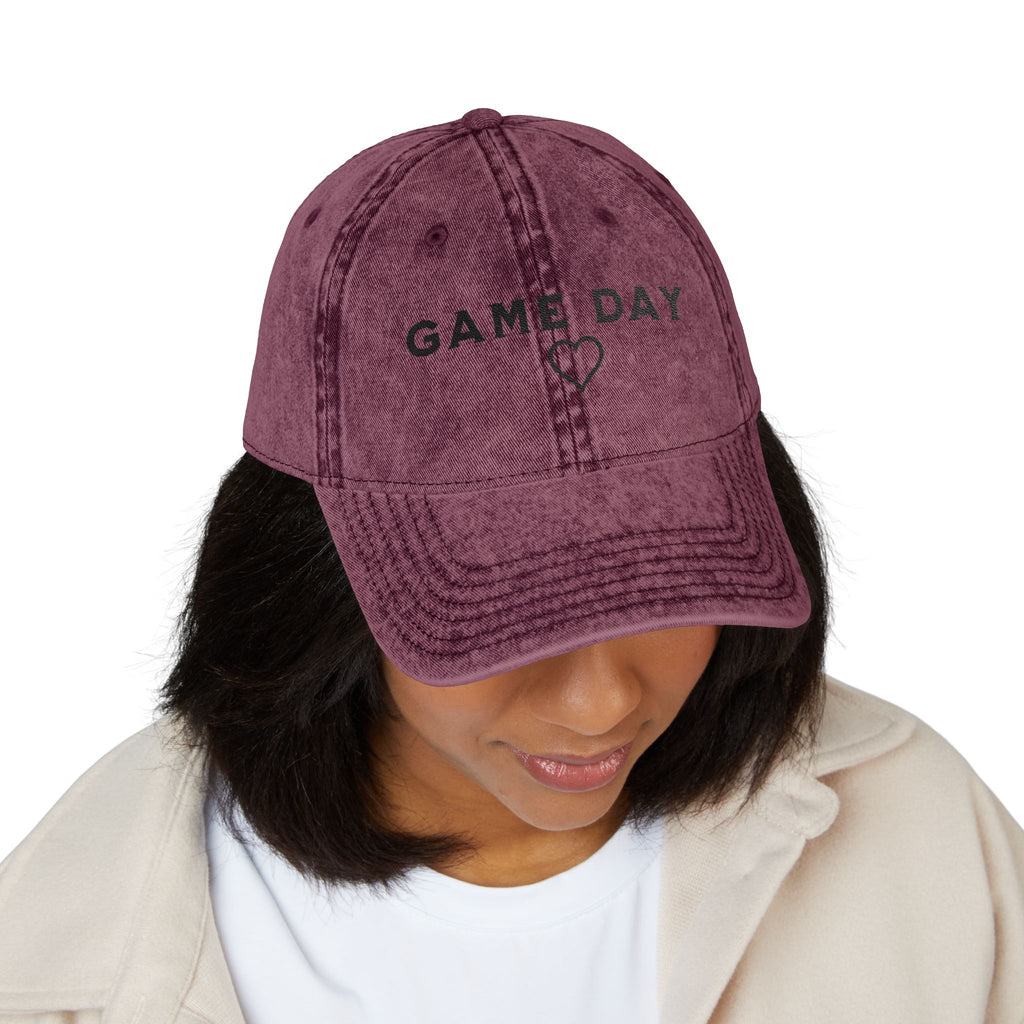 Game Day Heart Vintage Cap