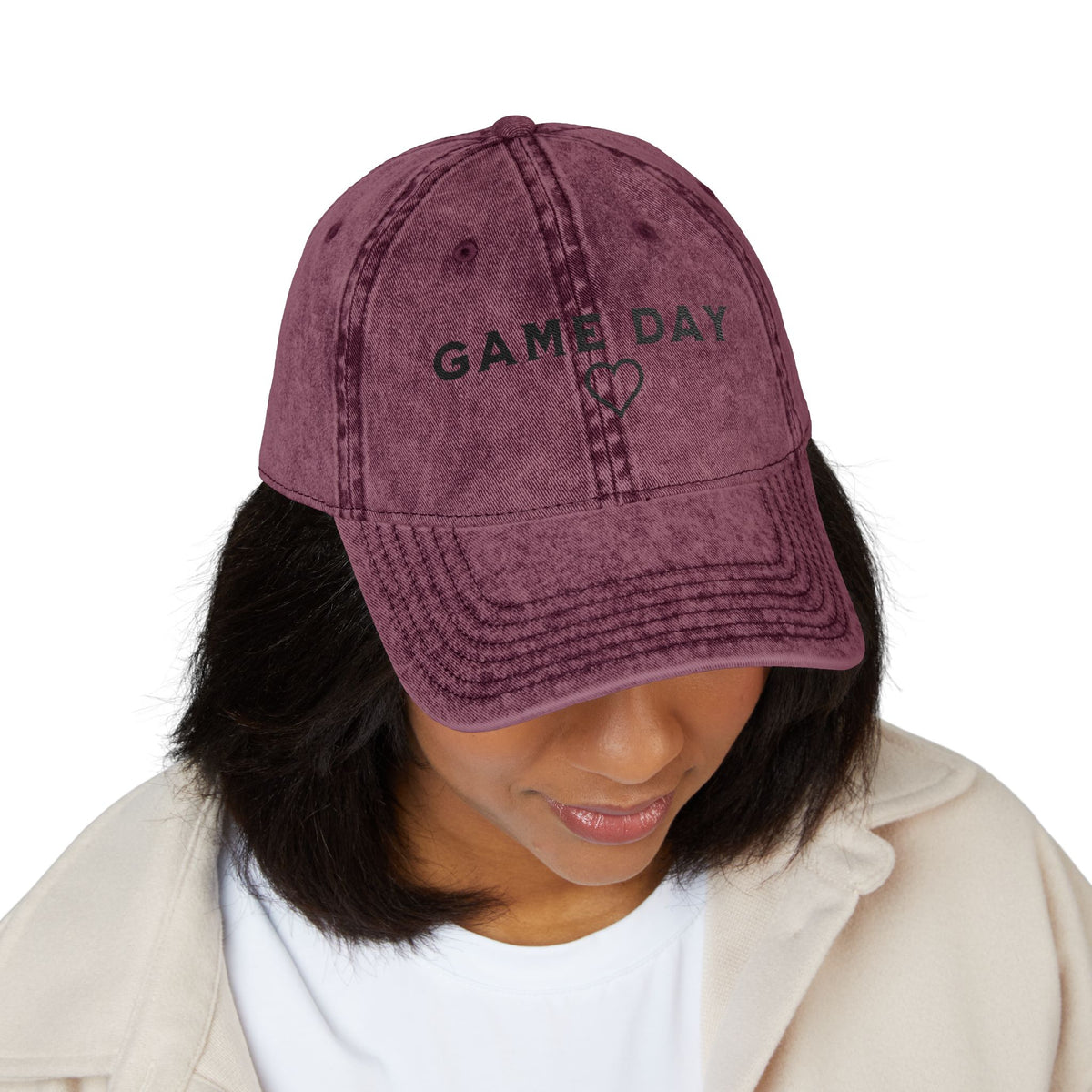 Game Day Heart Vintage Cap