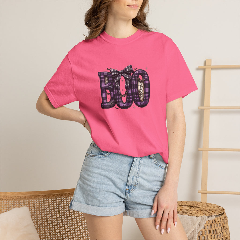 Halloween 'BOO' Plaid T-Shirt