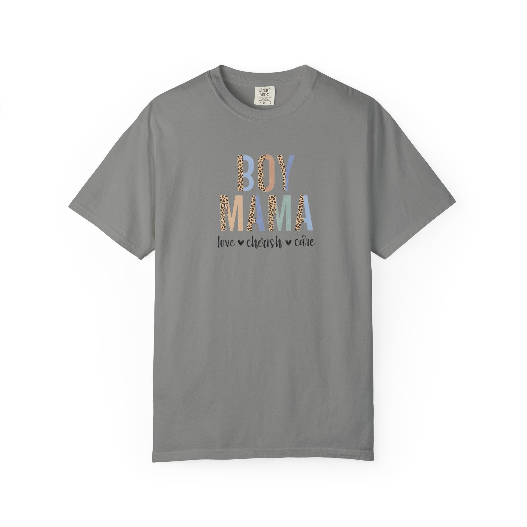 Boy Mama T-Shirt – Retro Floral 'Boy Mama' Tee with 'love  cherish  raise'