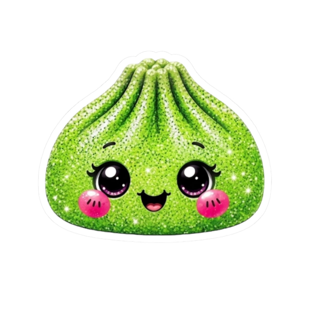 Cute Glitter Green Dumpling Sticker