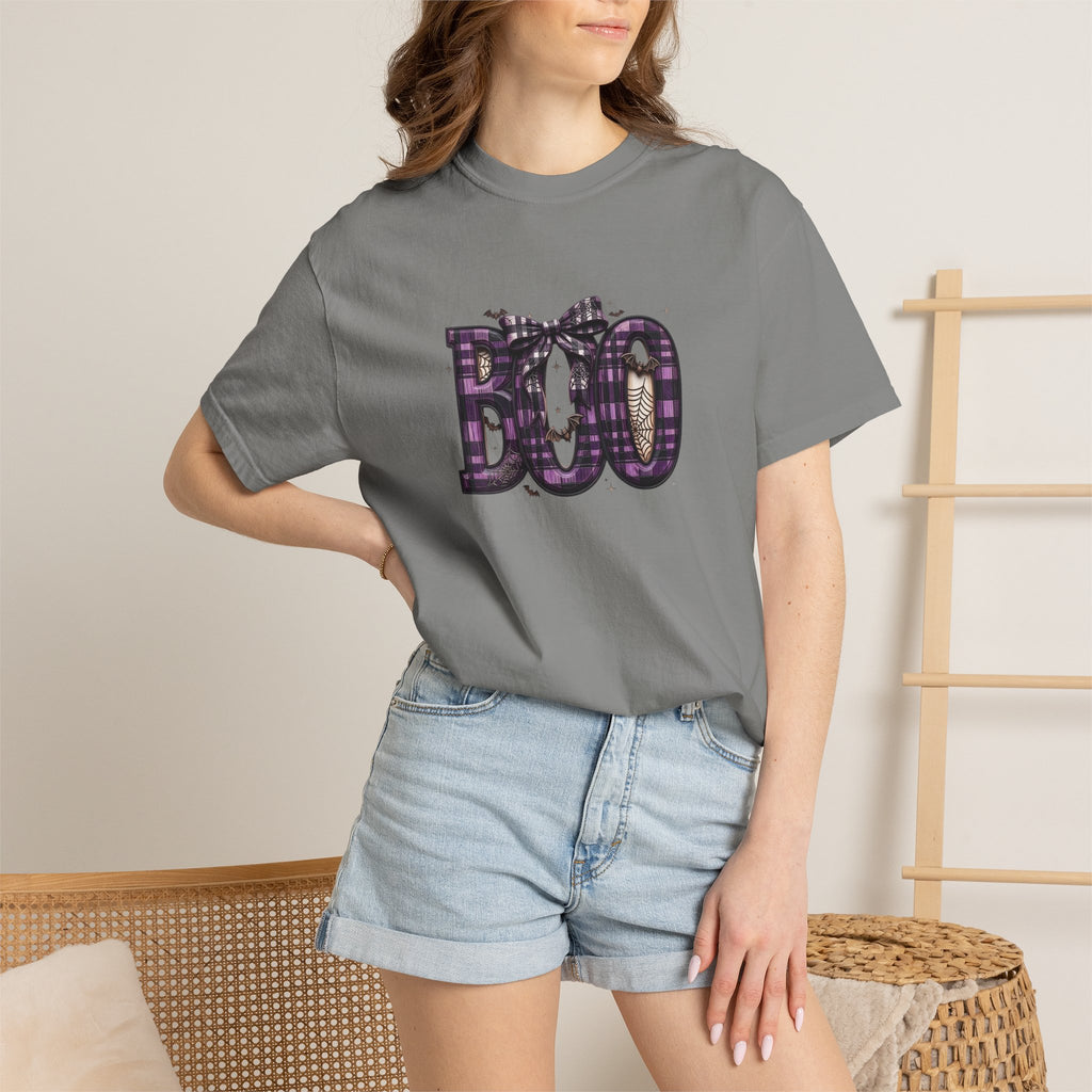 Halloween 'BOO' Plaid T-Shirt