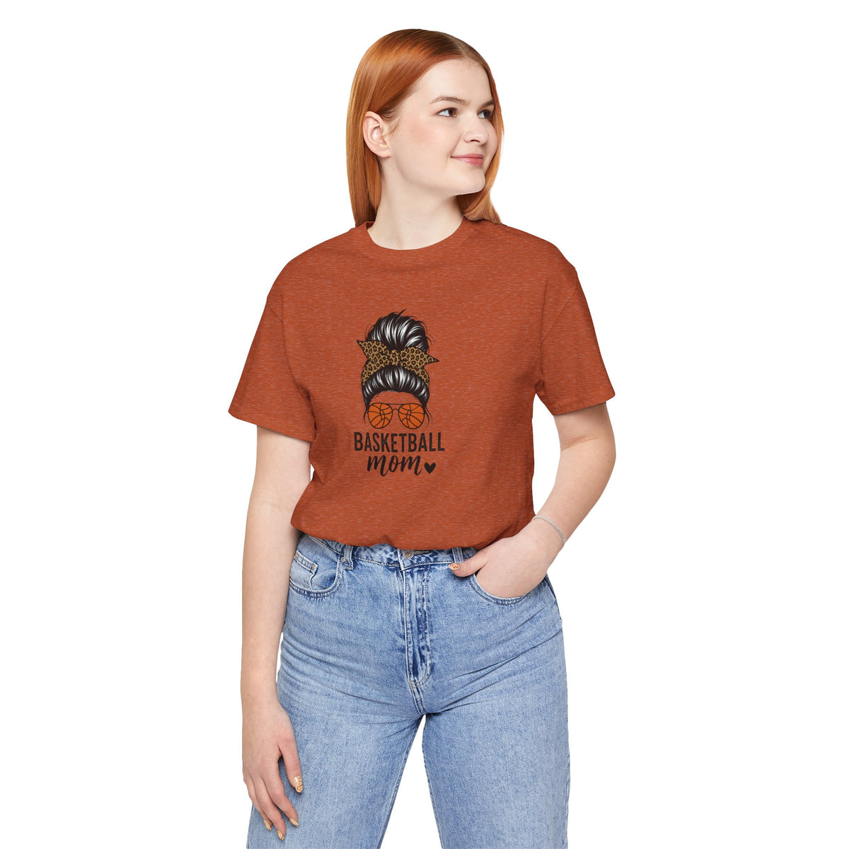 Graphic Basketball Sunglasses & Messy Bun Shirt